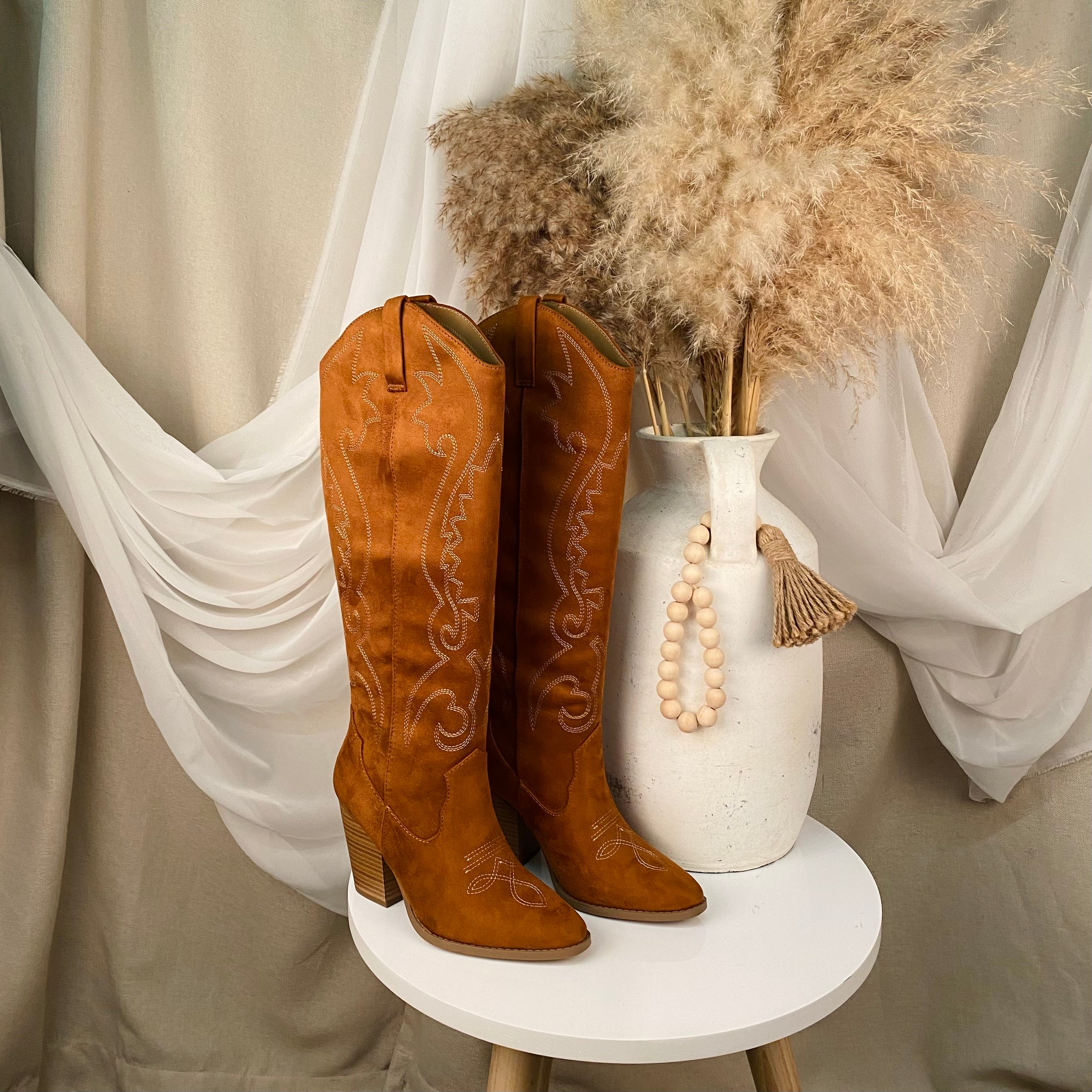 Devin Cowboy Boots (Hazel)