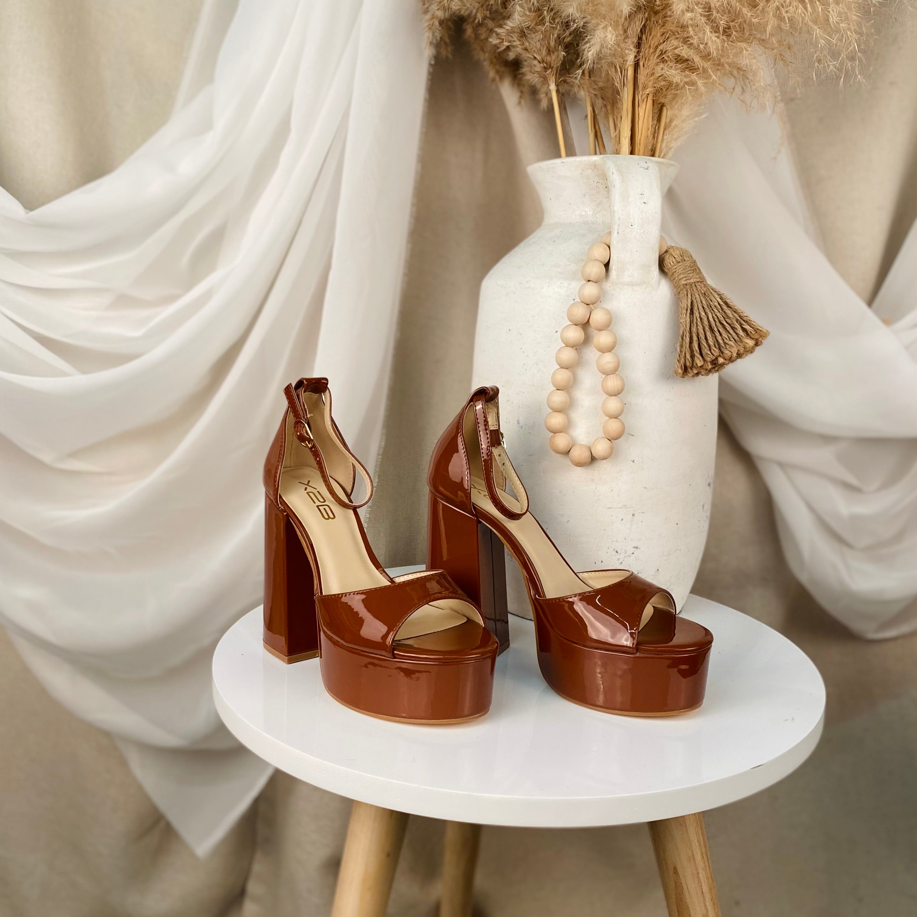 Ella Platform Heels (Tan)