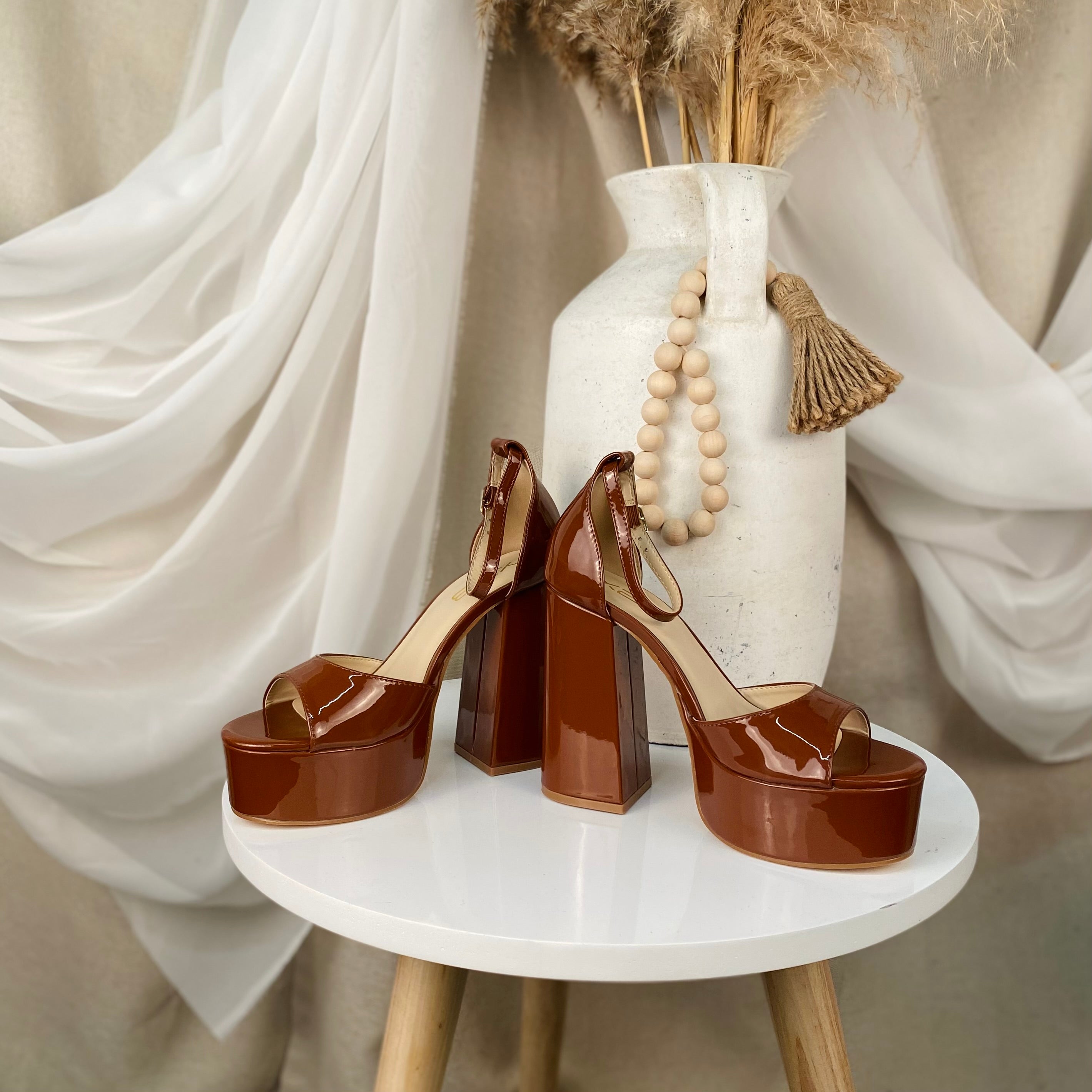 Ella Platform Heels (Tan)