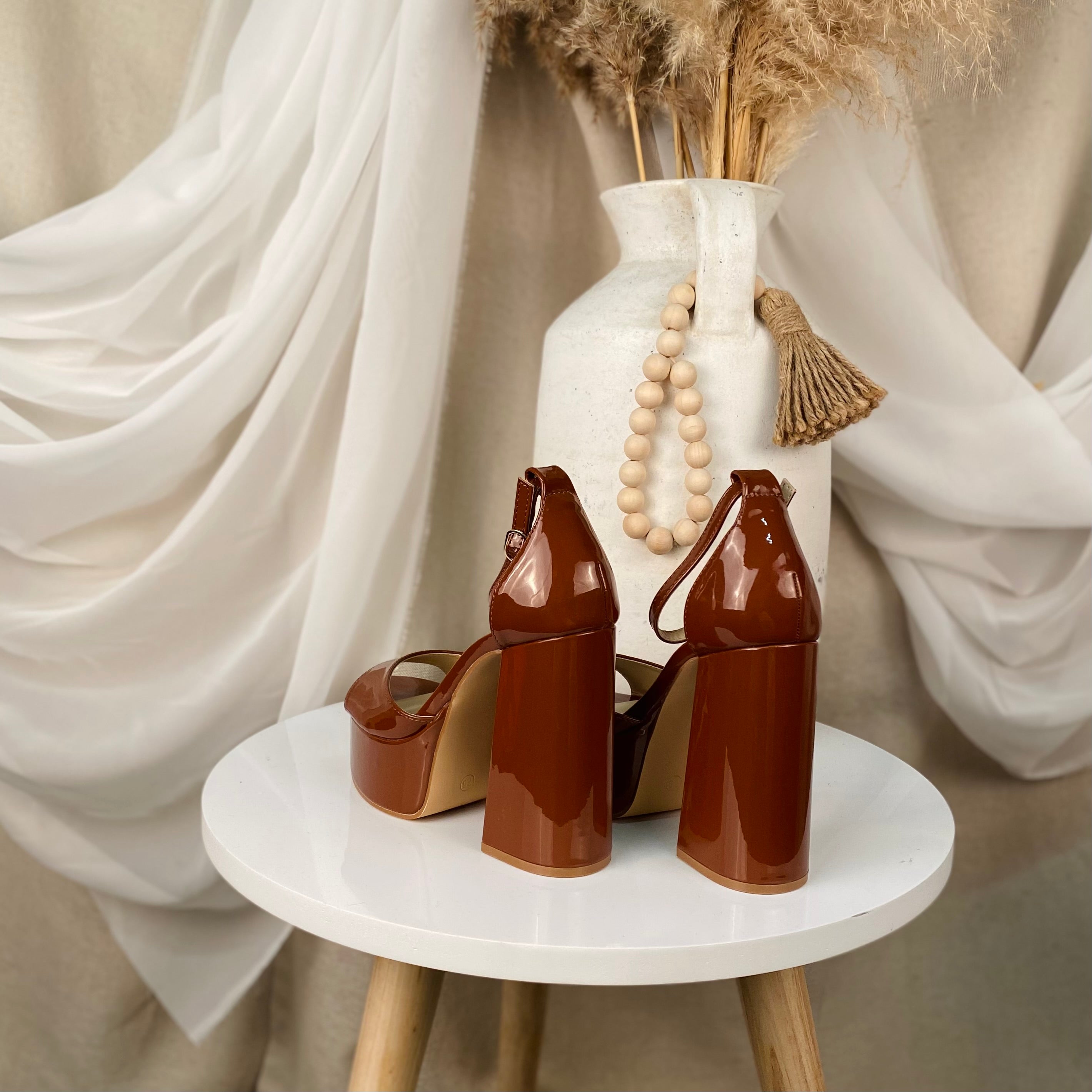 Ella Platform Heels (Tan)