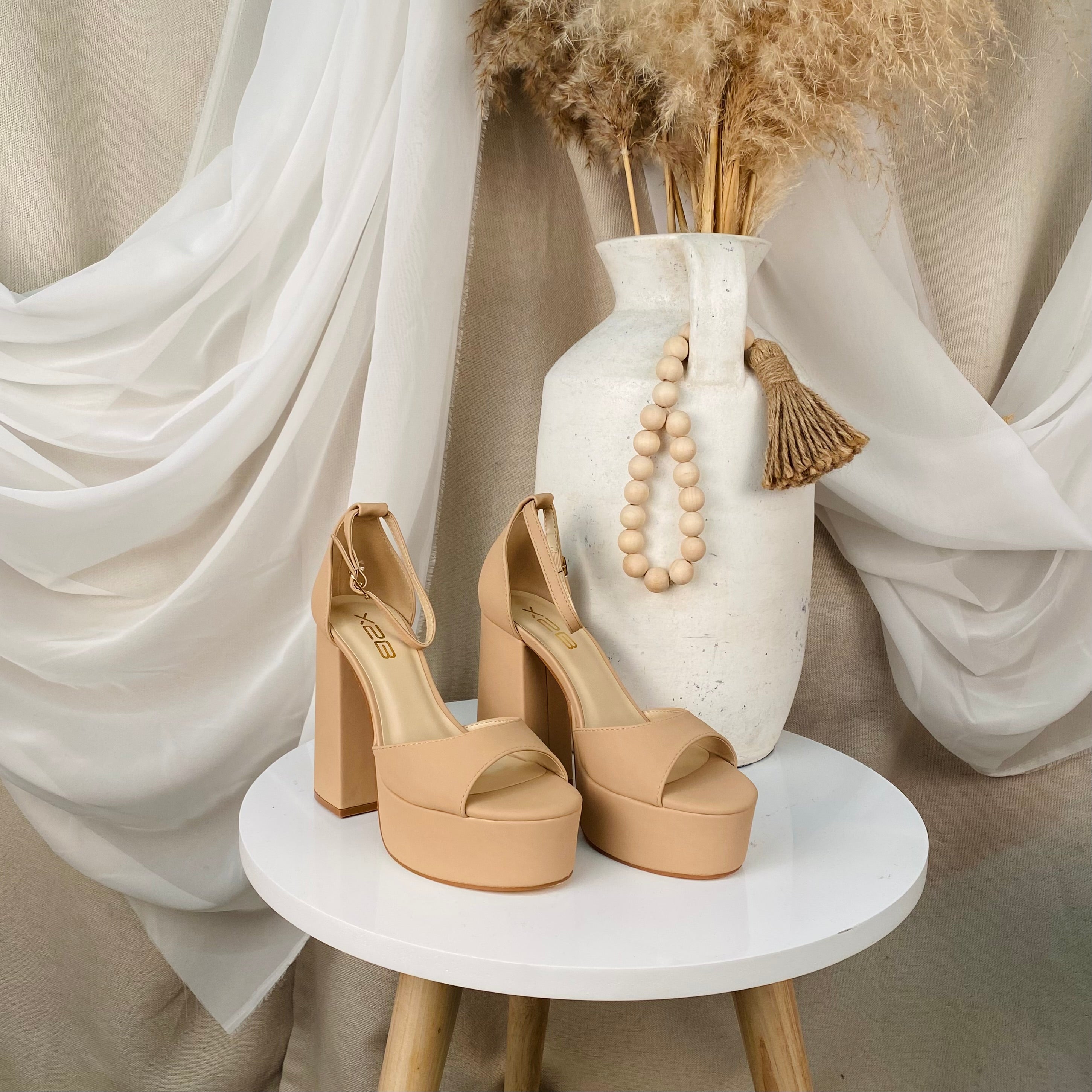 Ella Platform Heels (Nude)