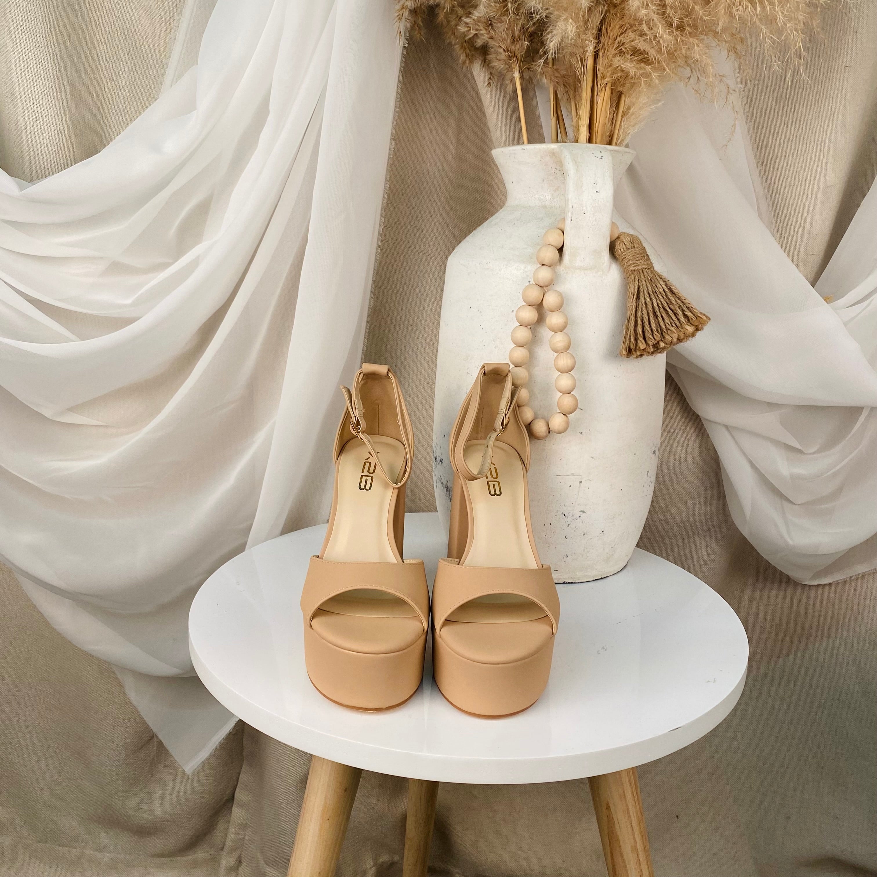 Ella Platform Heels (Nude)
