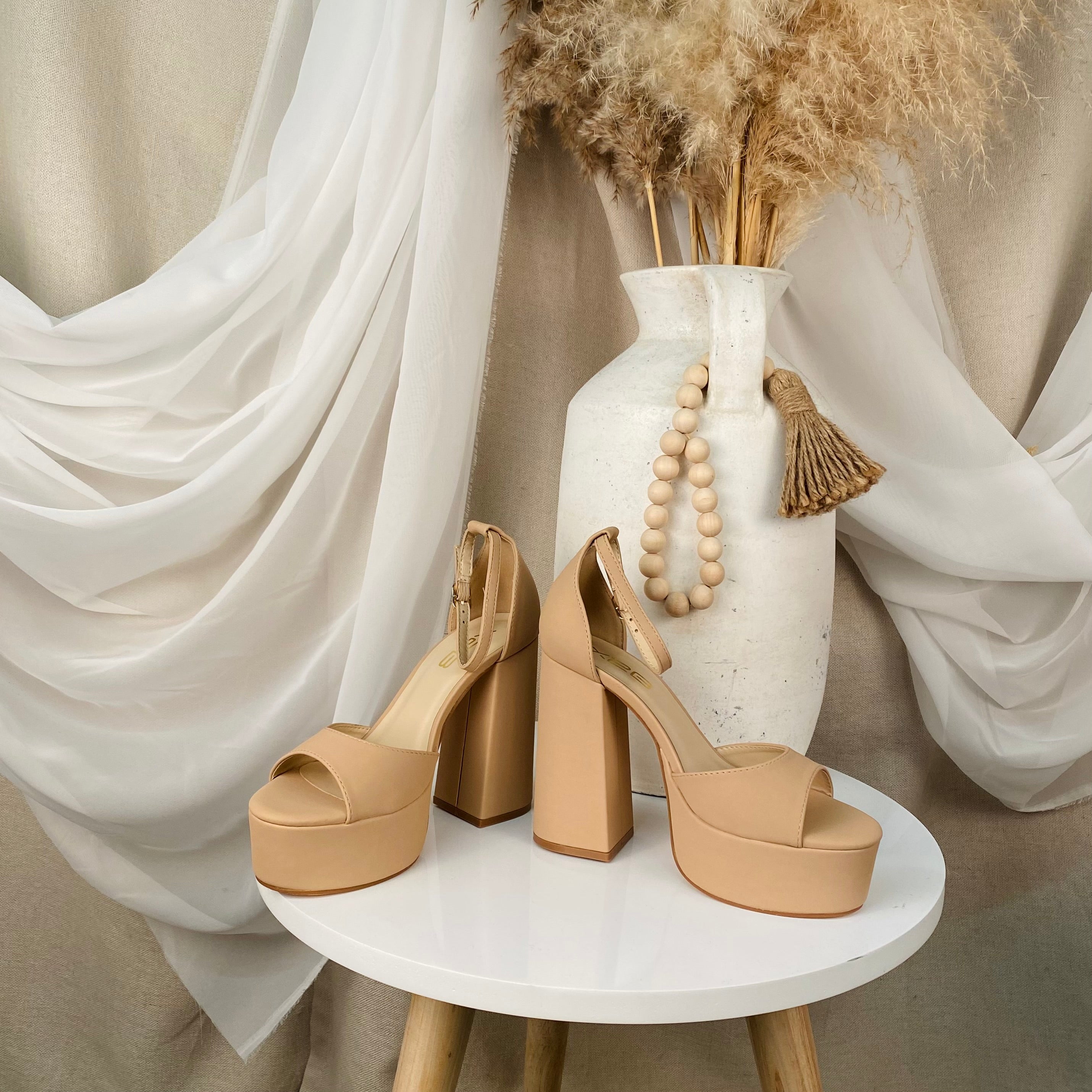Ella Platform Heels (Nude)