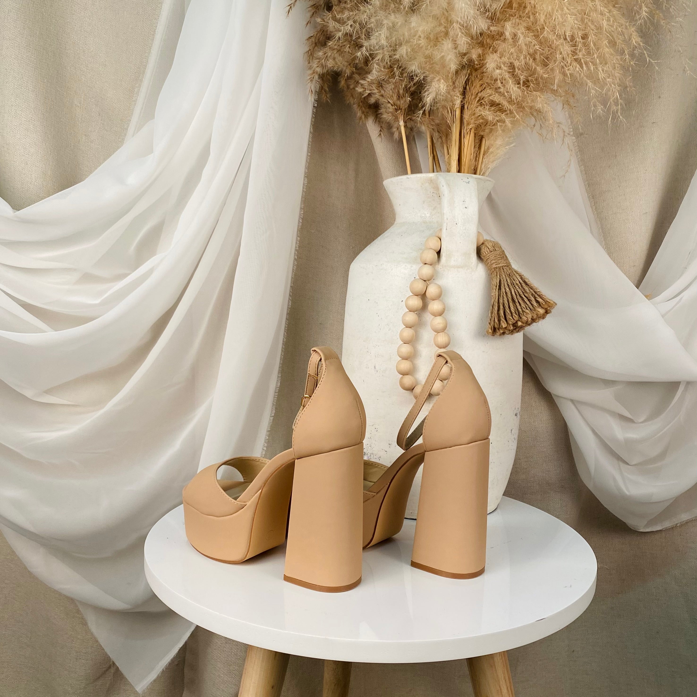 Ella Platform Heels (Nude)