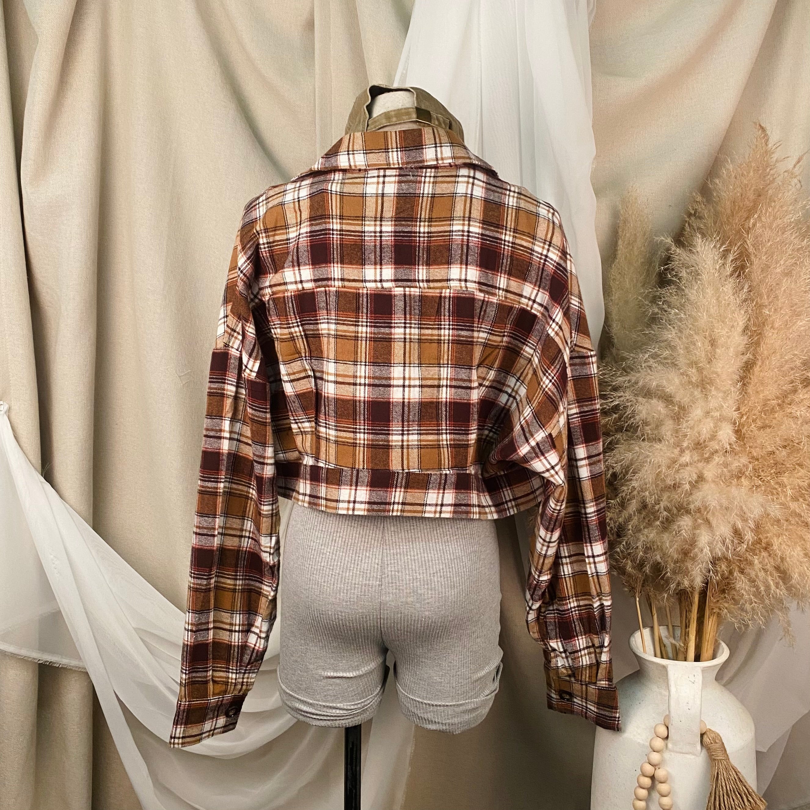 Jessie Crop Flannel (Brown)