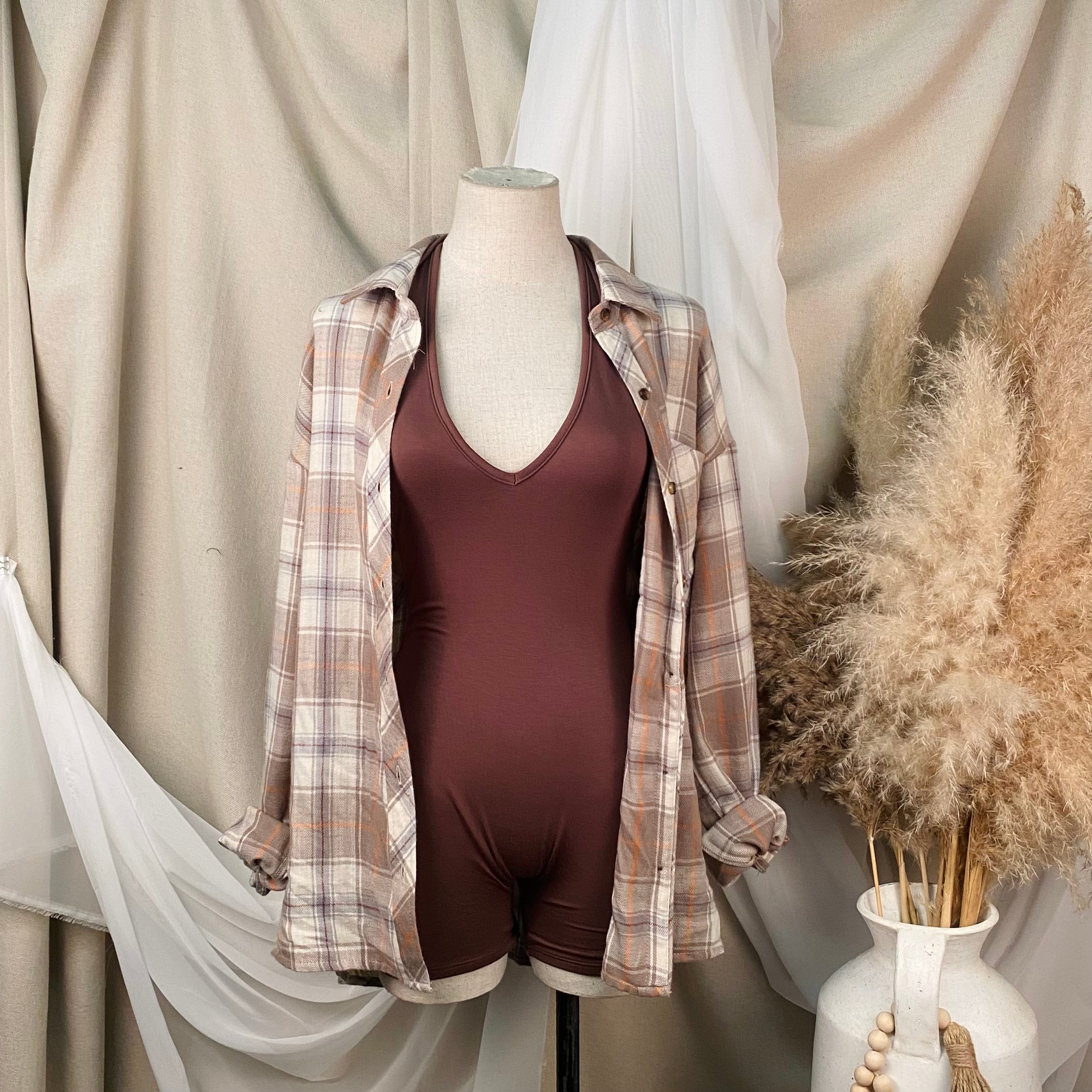 Christopher Oversize Flannel (Taupe)