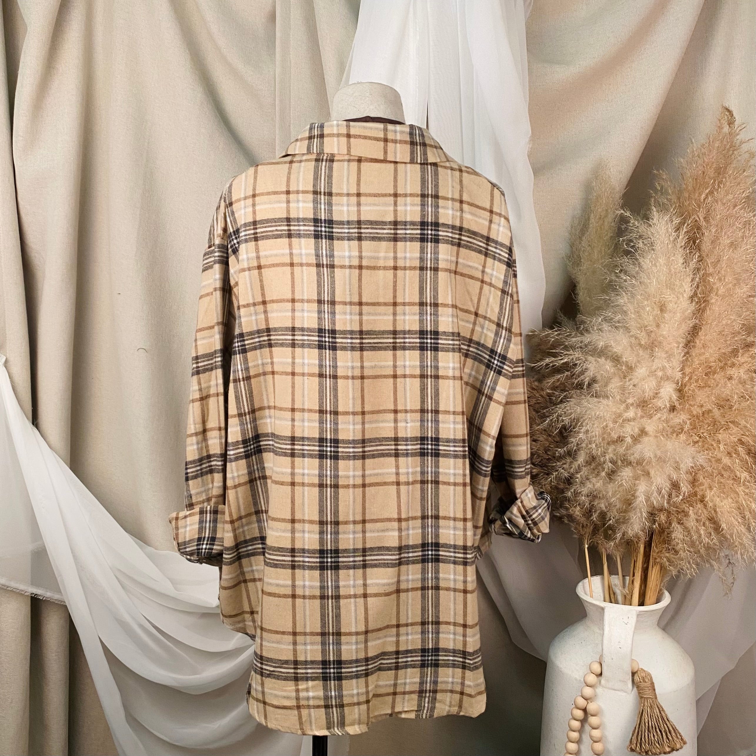 Enzo Oversize Flannel (Beige)