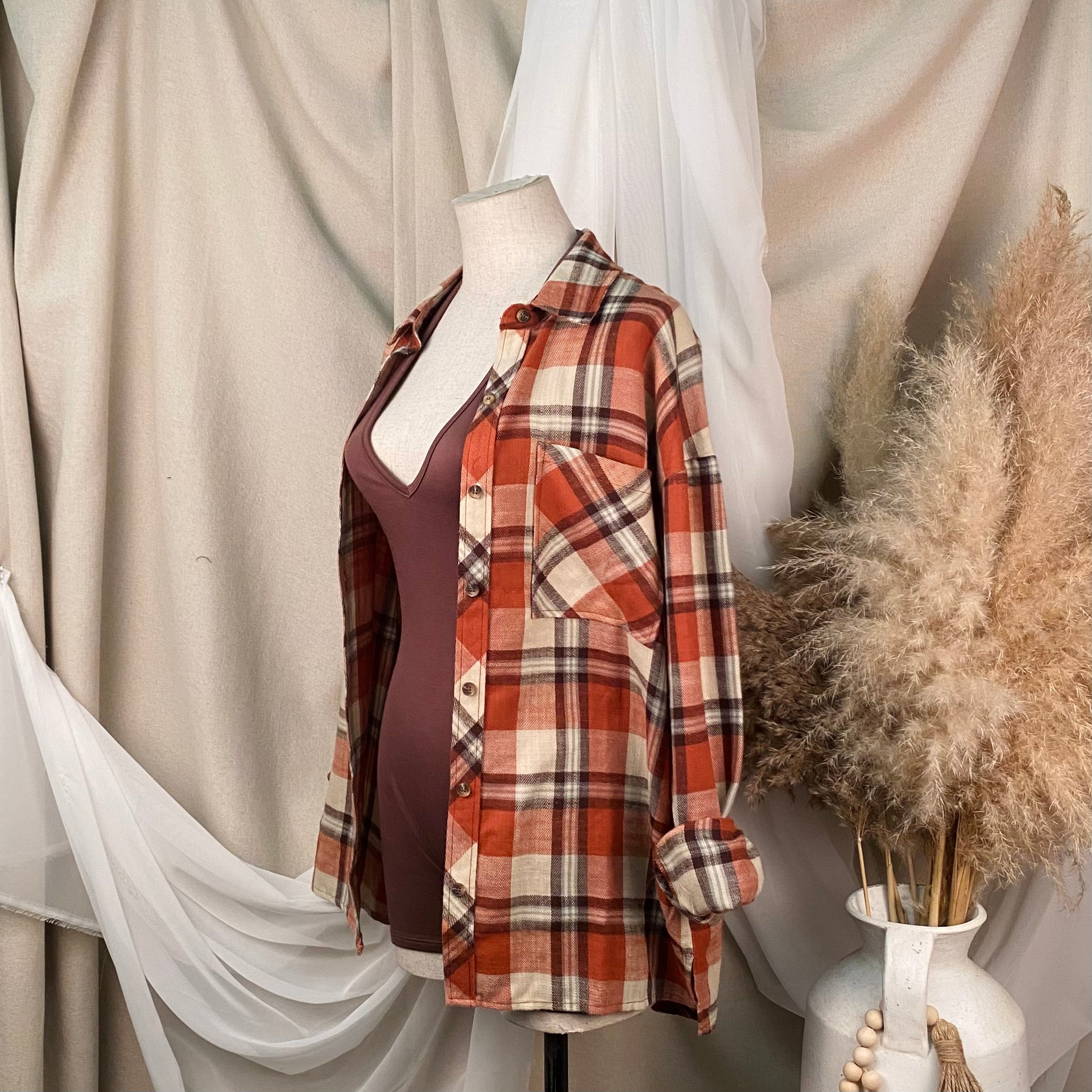Janelle Flannel (Brick)