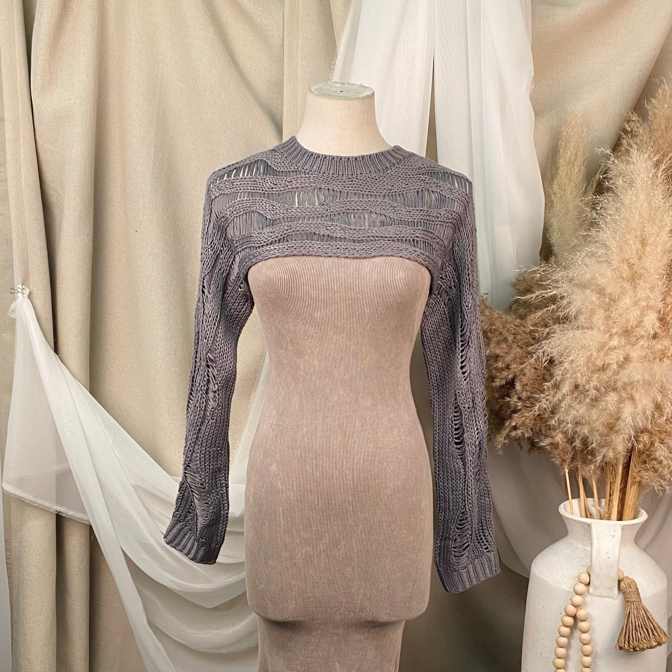 Tess Knit Top (Grey)