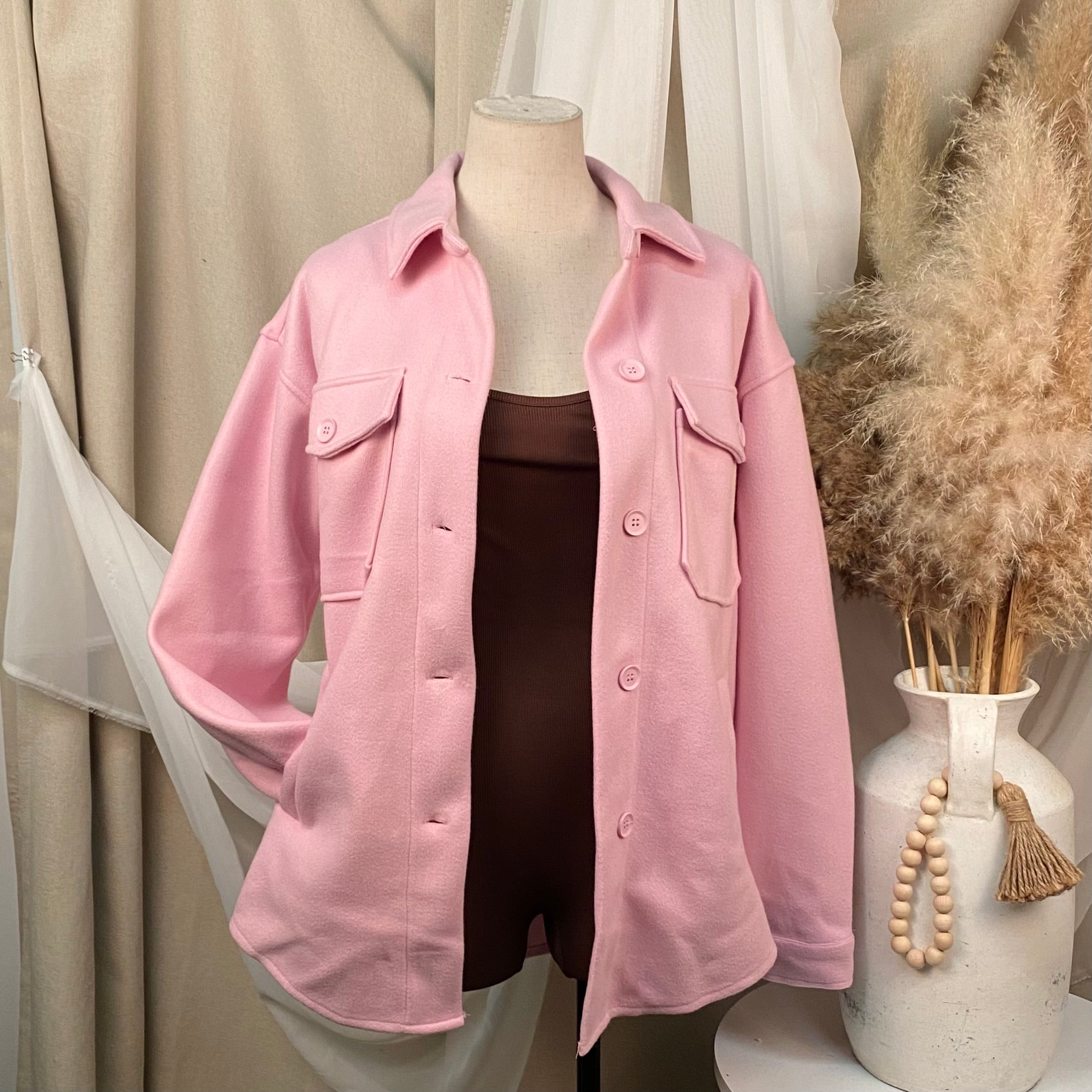 Elise Oversize Jacket (Blush)