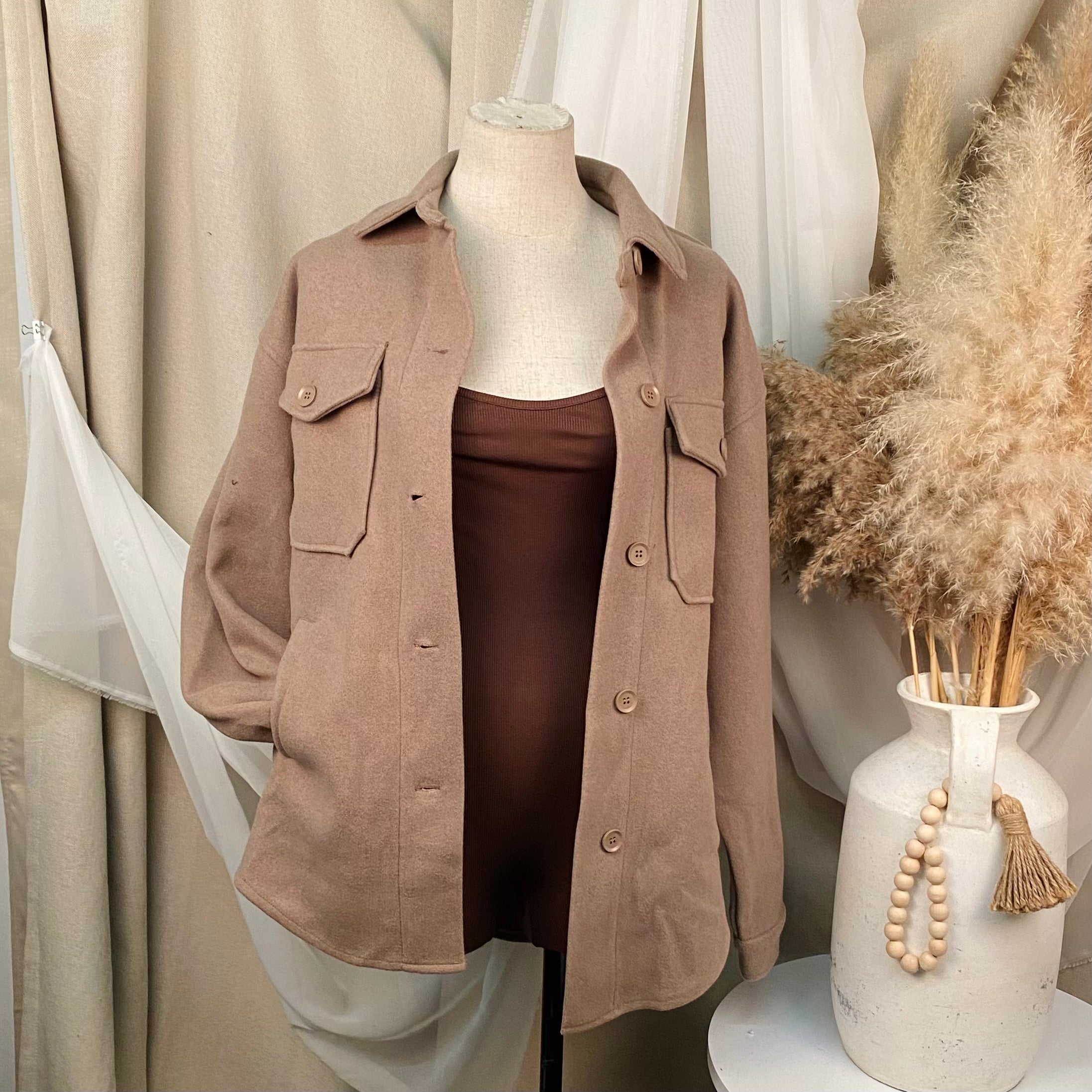 Elise Overisze Jacket (Taupe)