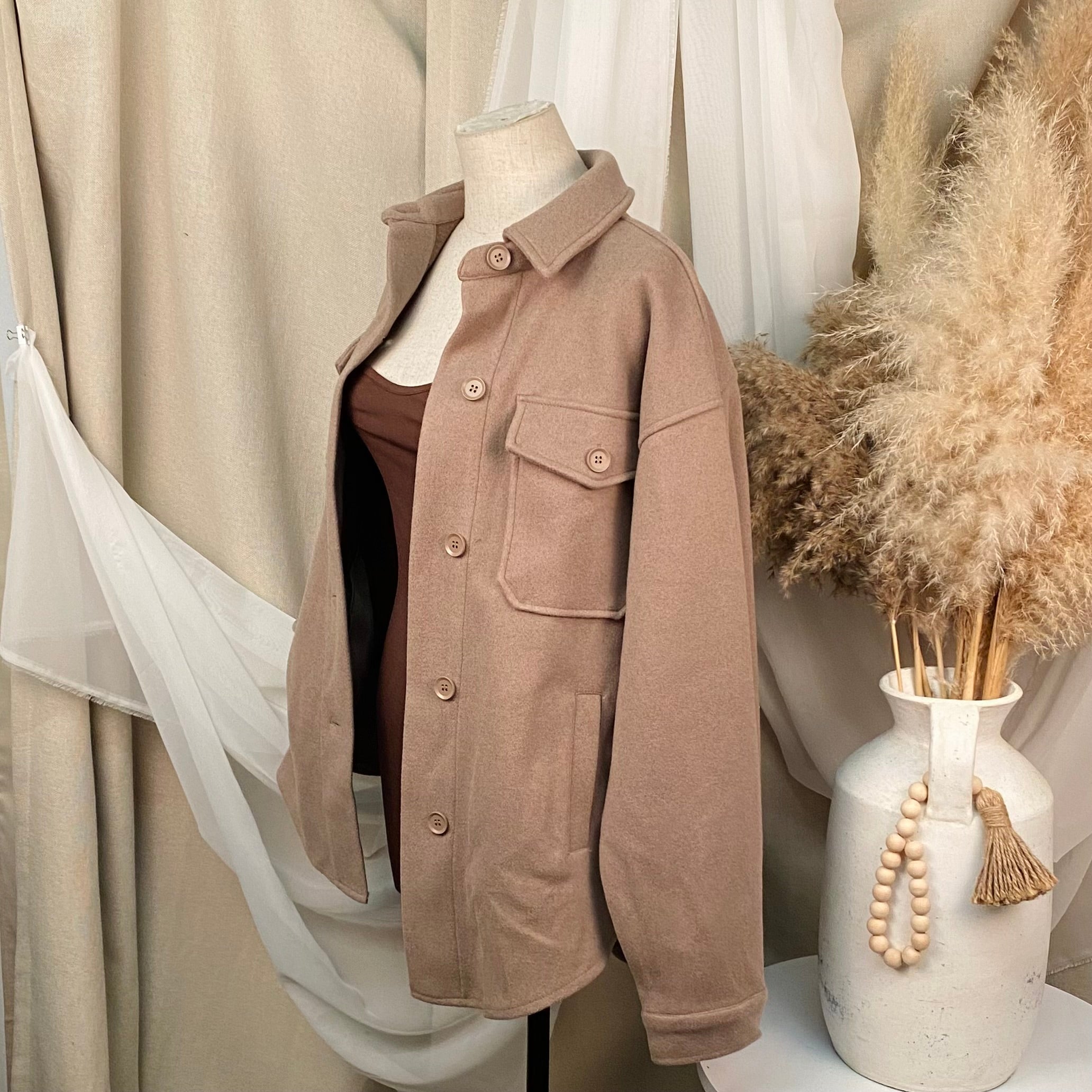 Elise Overisze Jacket (Taupe)