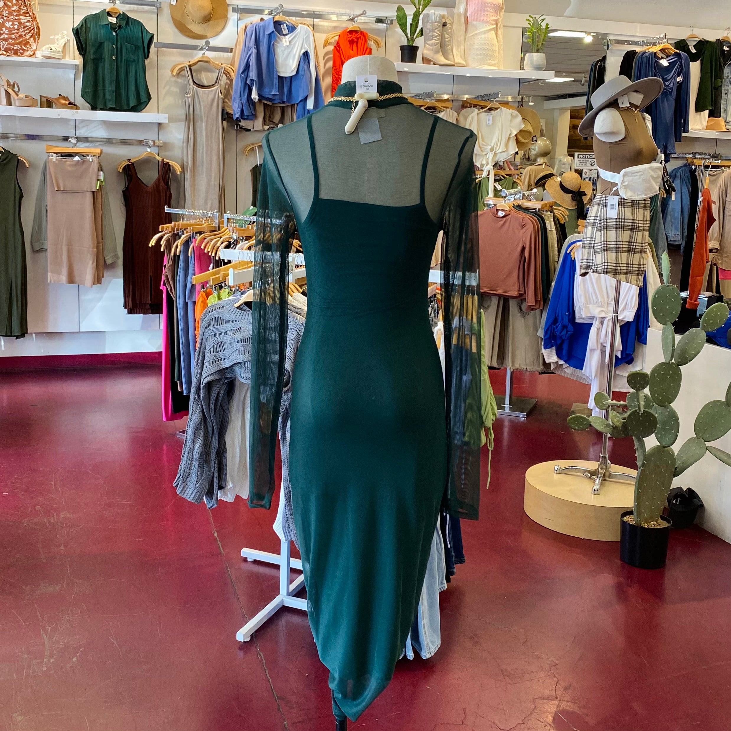 Angie Mesh Dress (Green)