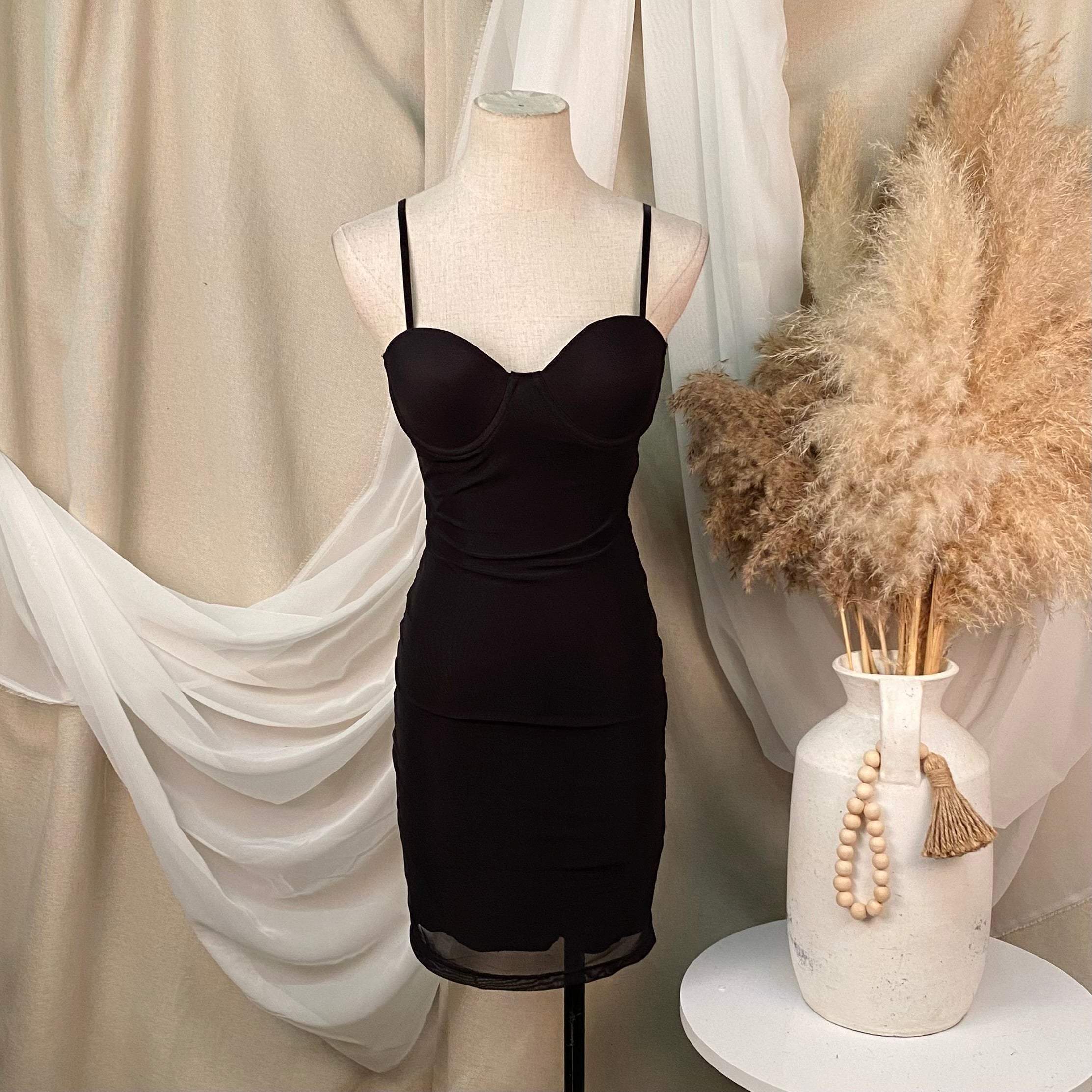 Karen Mesh Dress (Black)