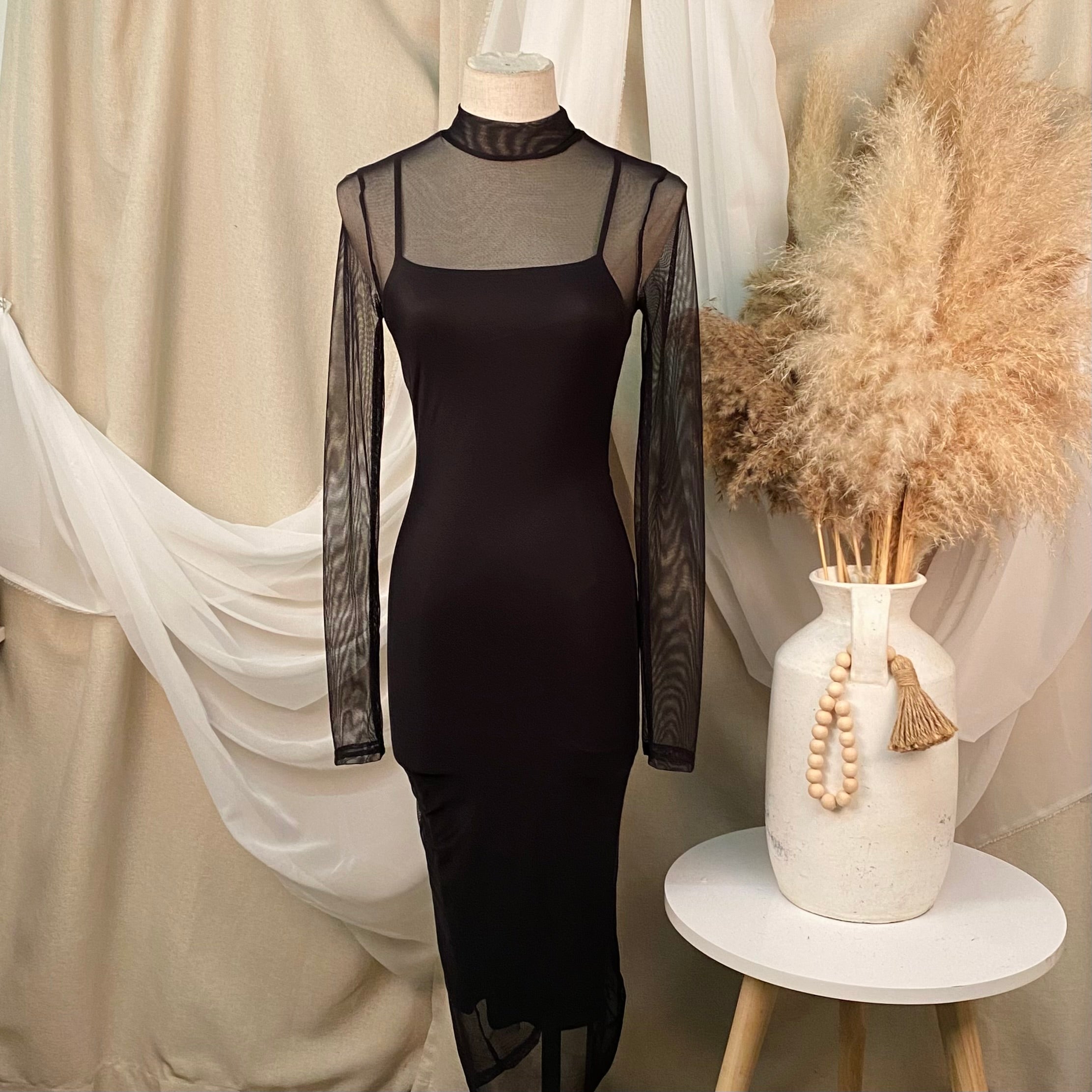 Angie Mesh Dress (Black)