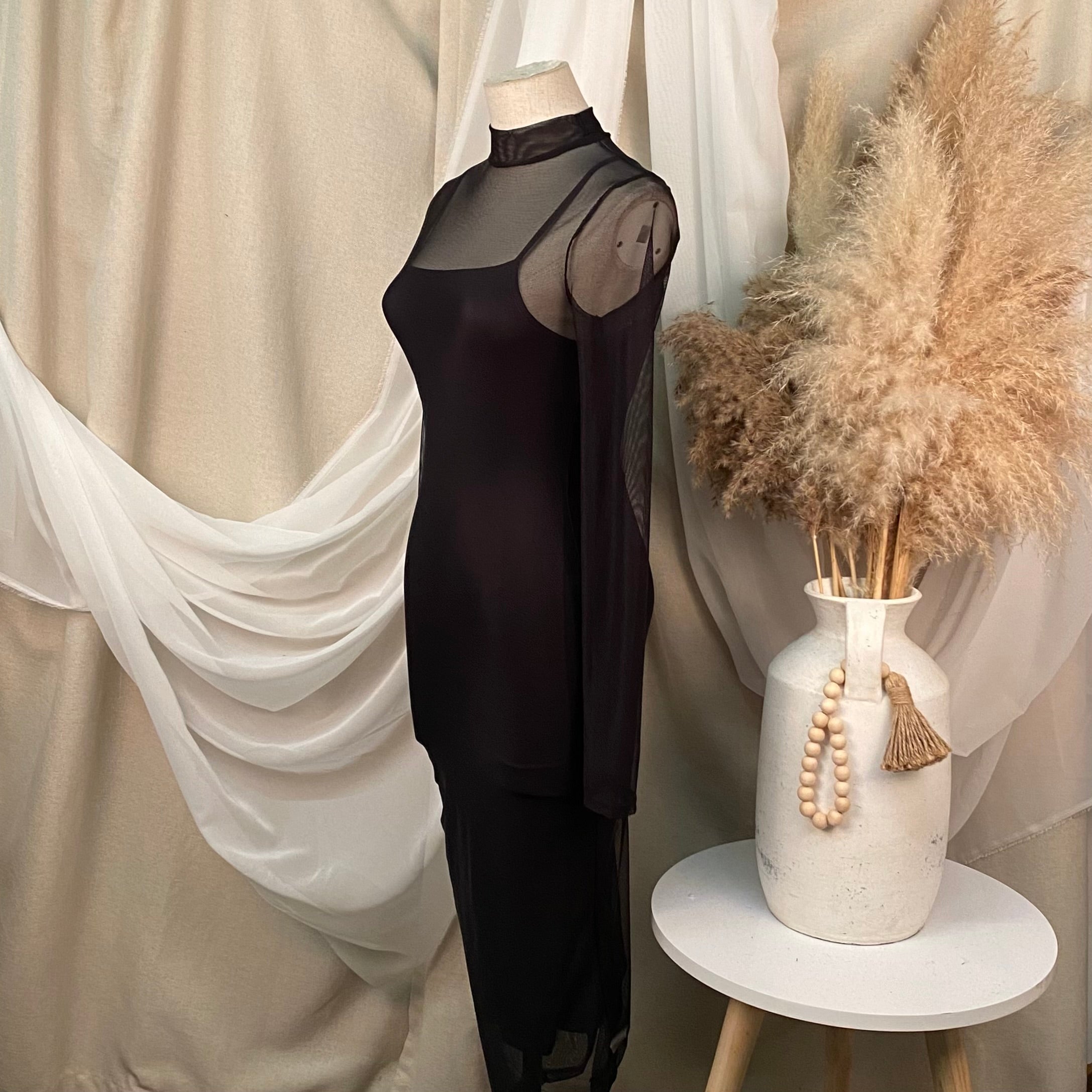 Angie Mesh Dress (Black)