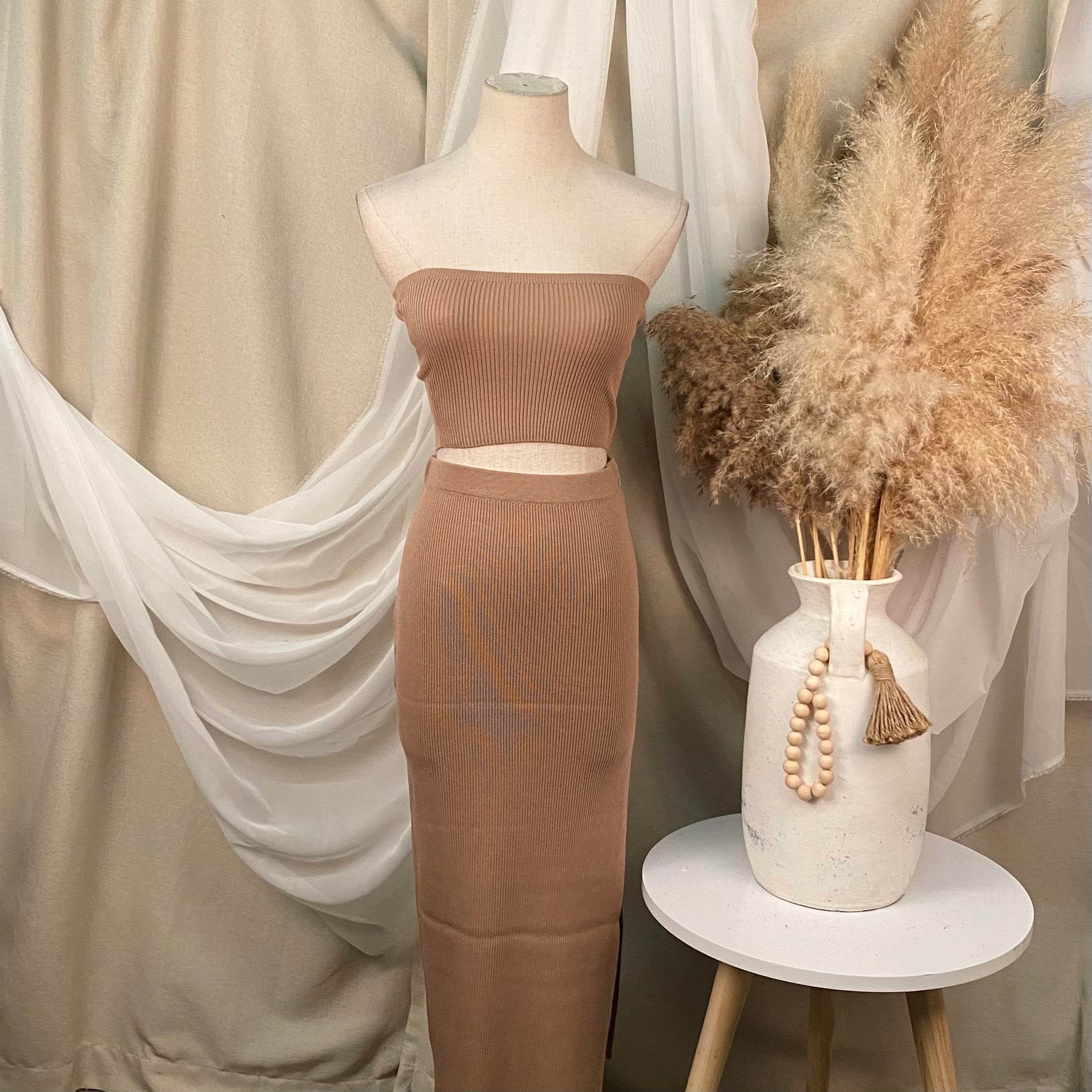 Nancy Skirt Set (Mocha)