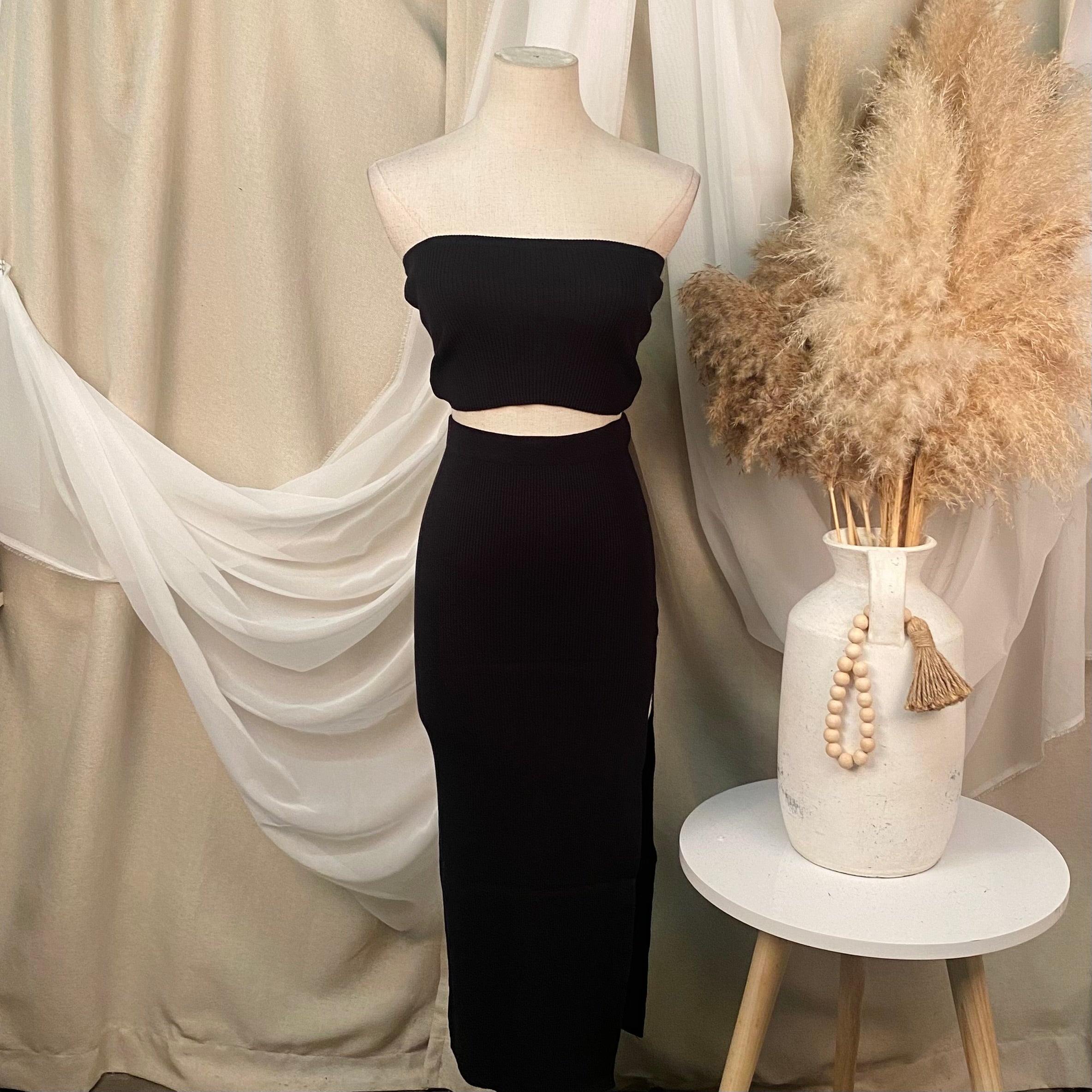 Nancy Skirt Set (Black)