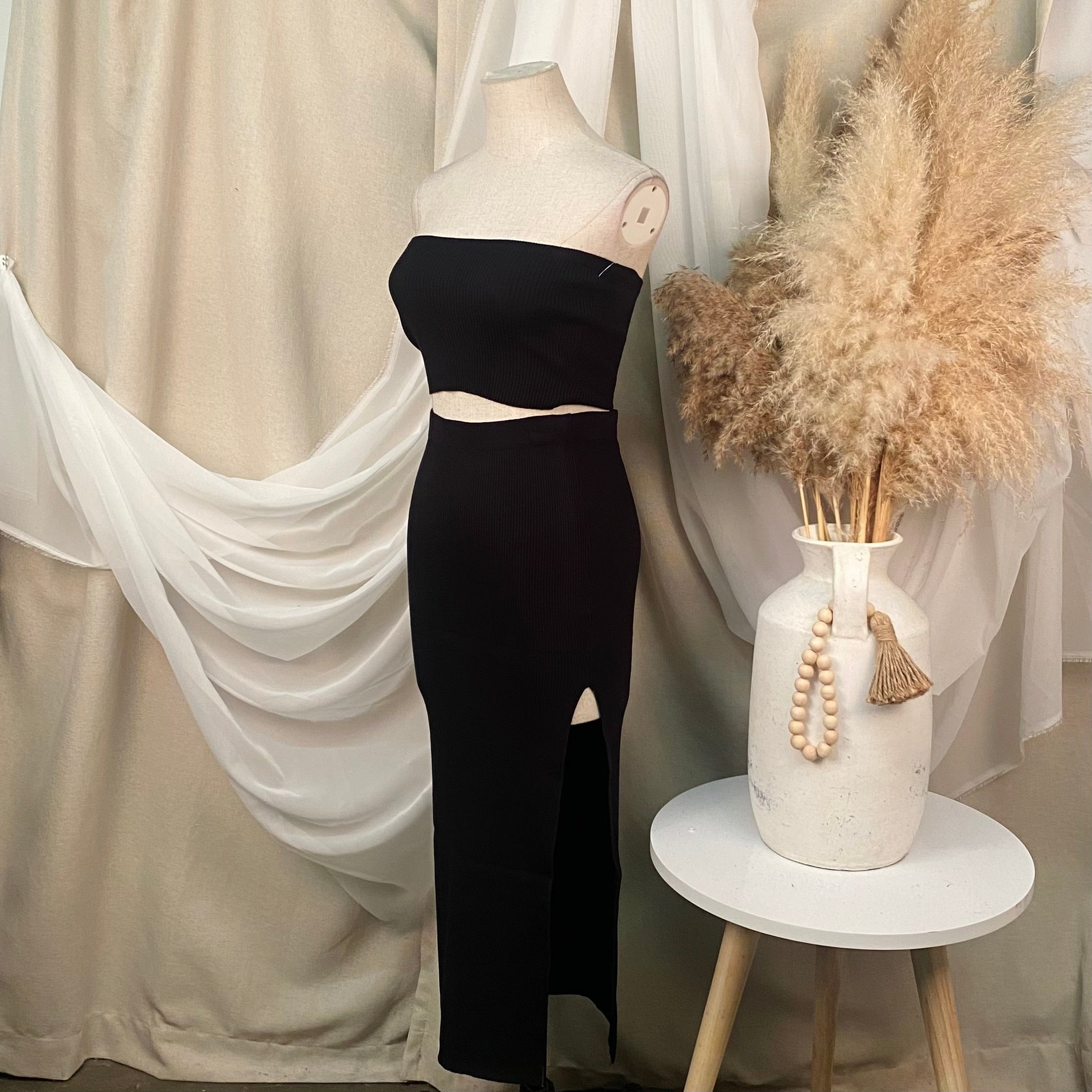 Nancy Skirt Set (Black)