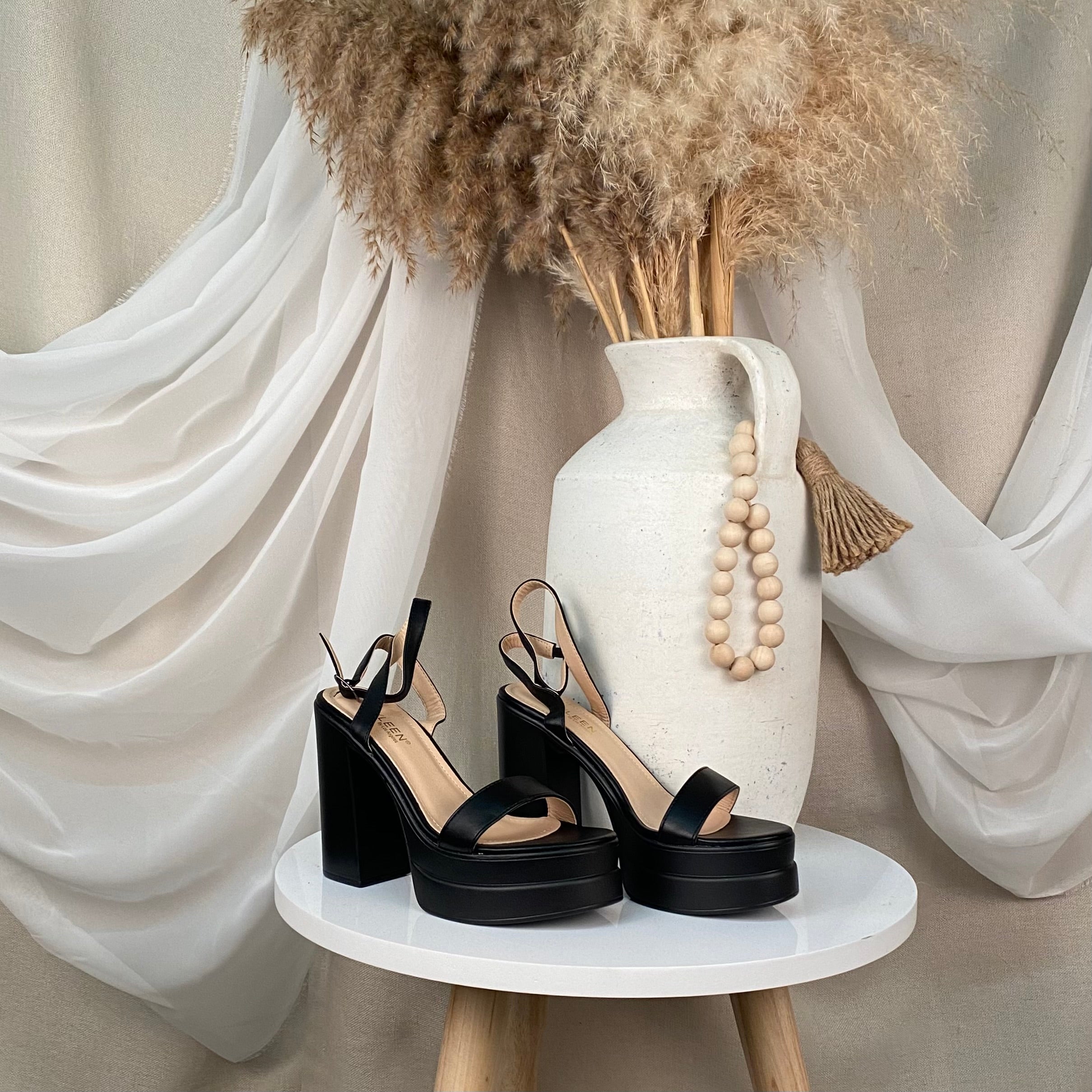 Diana Platform Heels (Black)