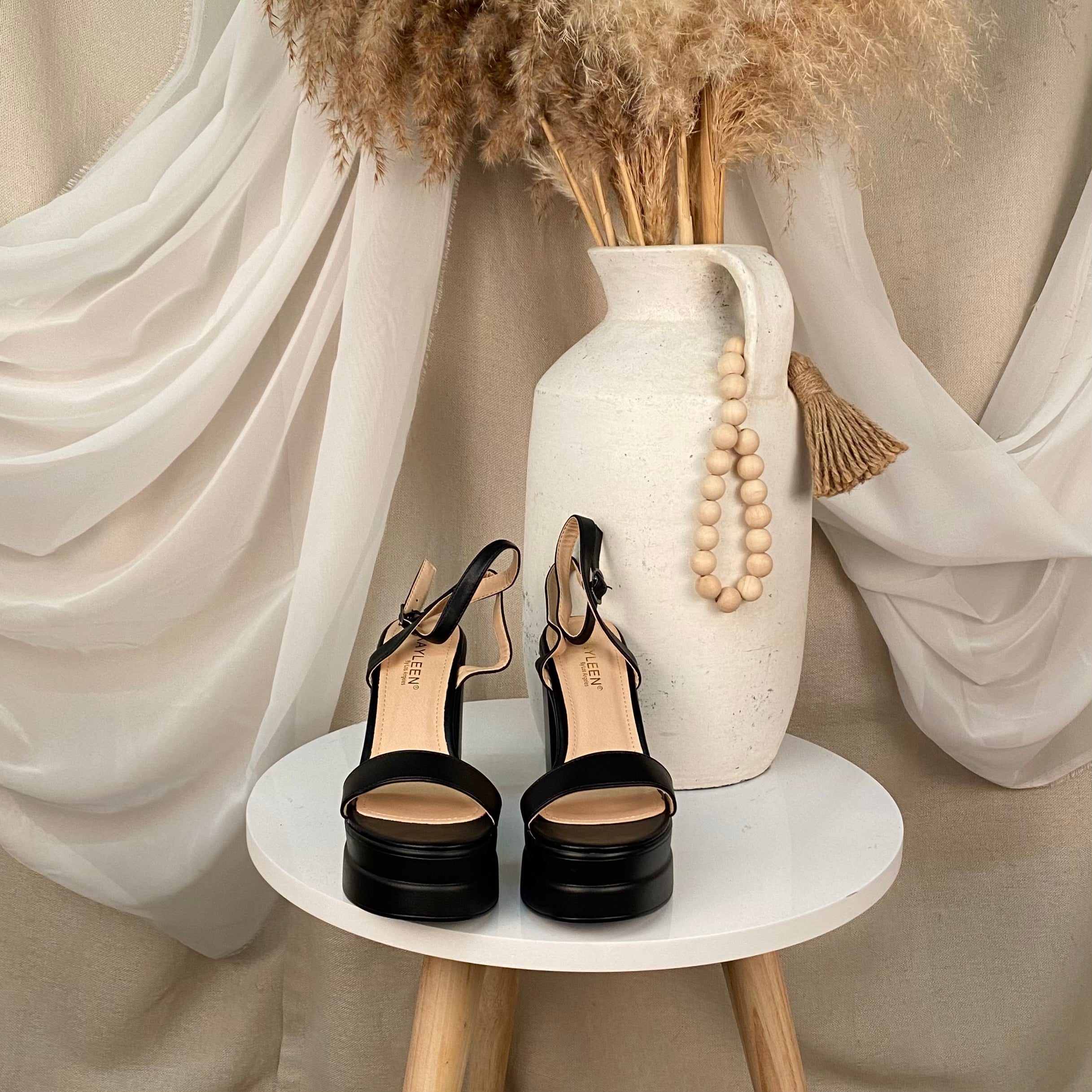 Diana Platform Heels (Black)