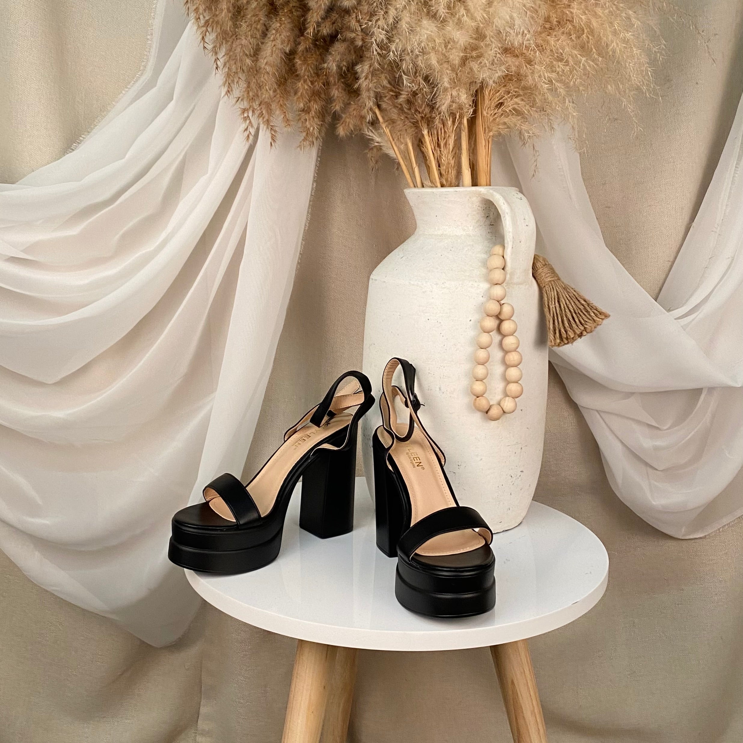Diana Platform Heels (Black)