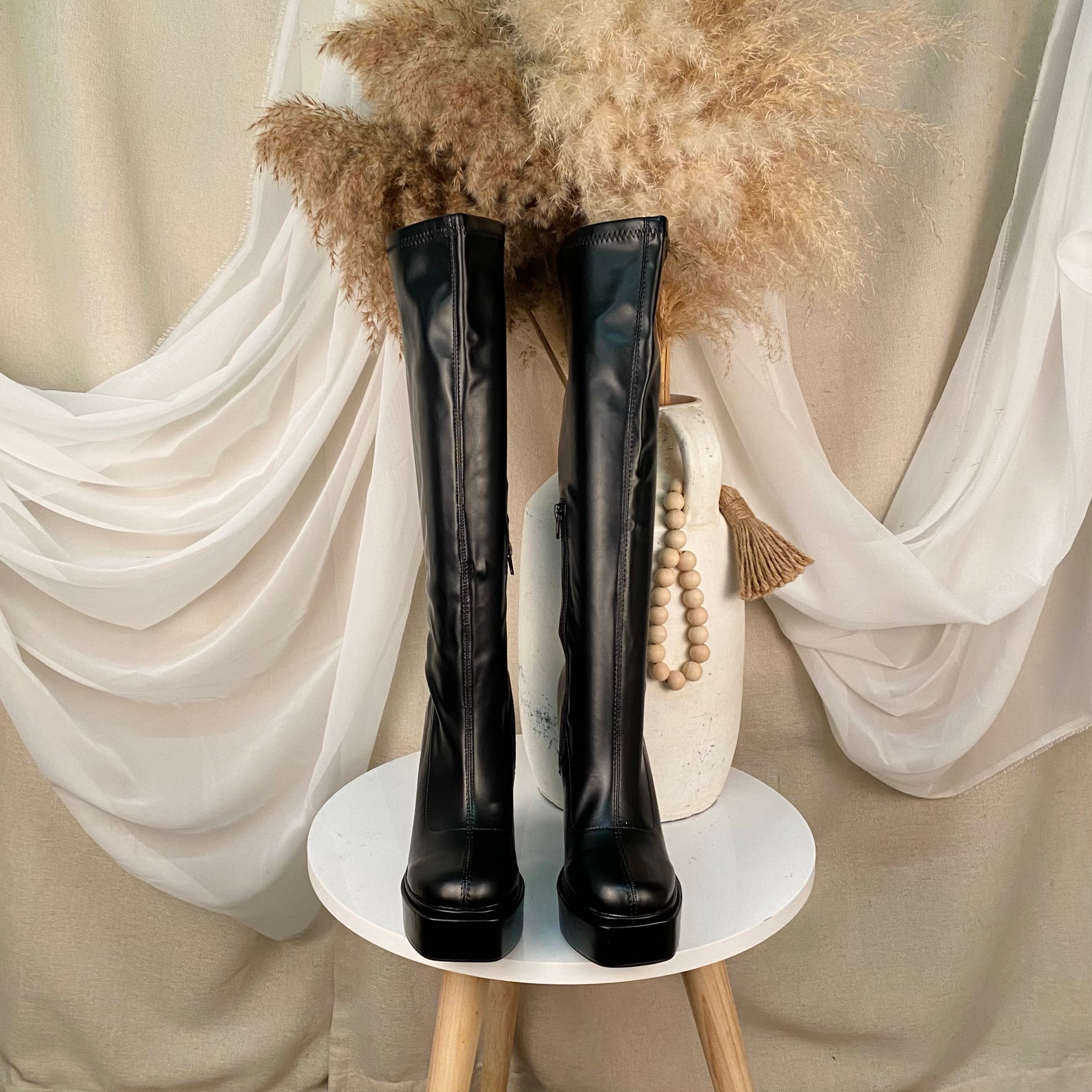 Angelo Boot Heels (Black)