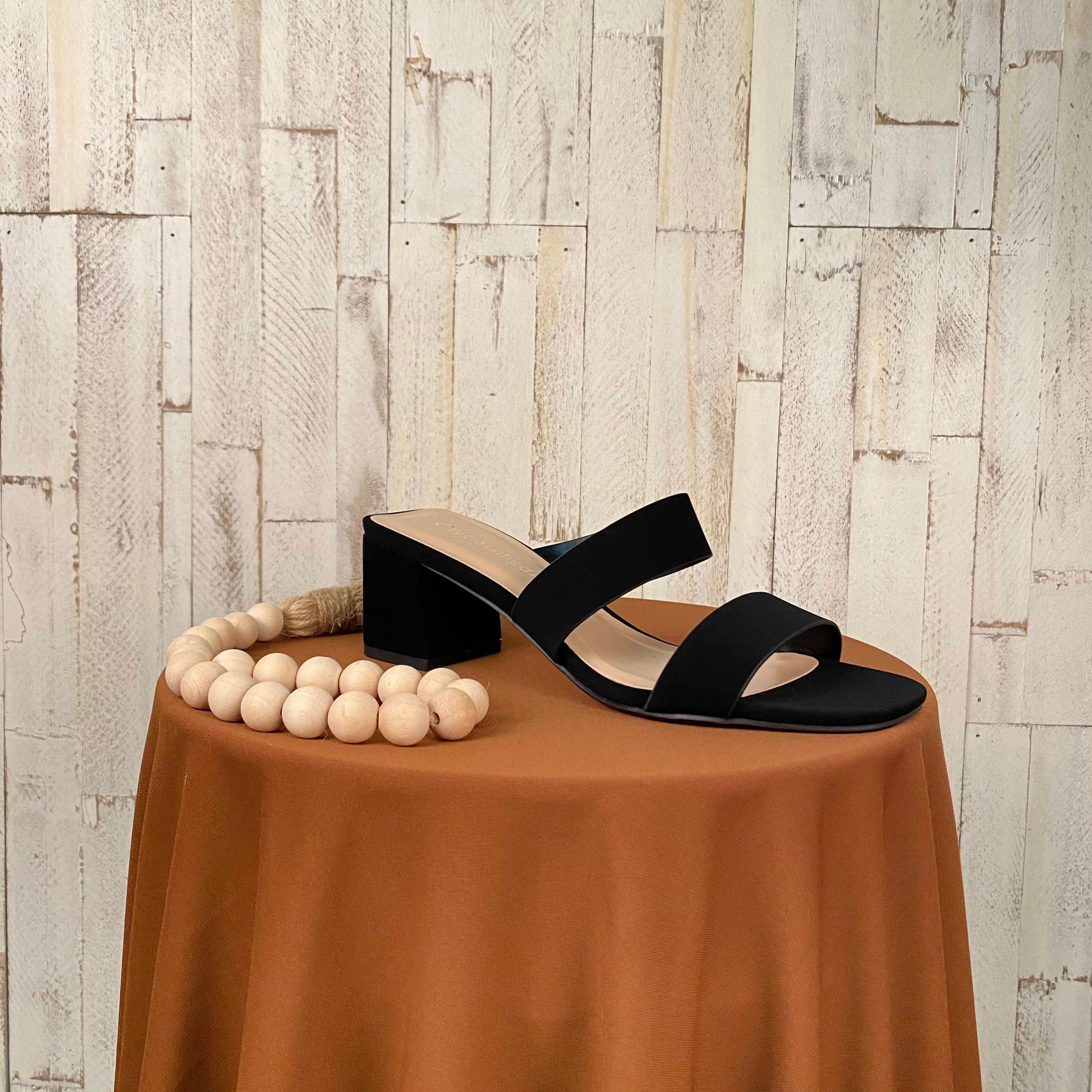 Lucie Heels (Suede Black)