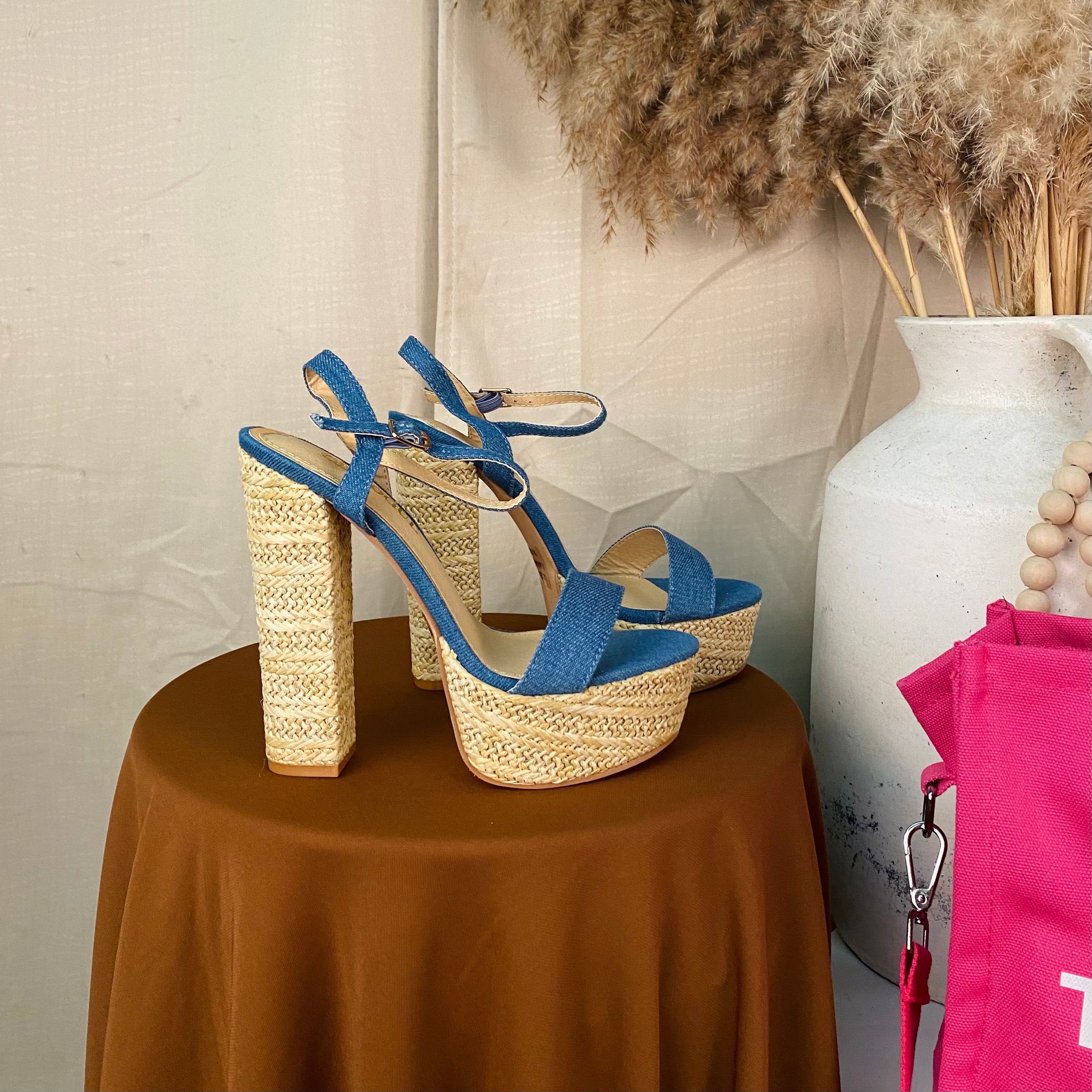 Sarahi Wedges (Denim)