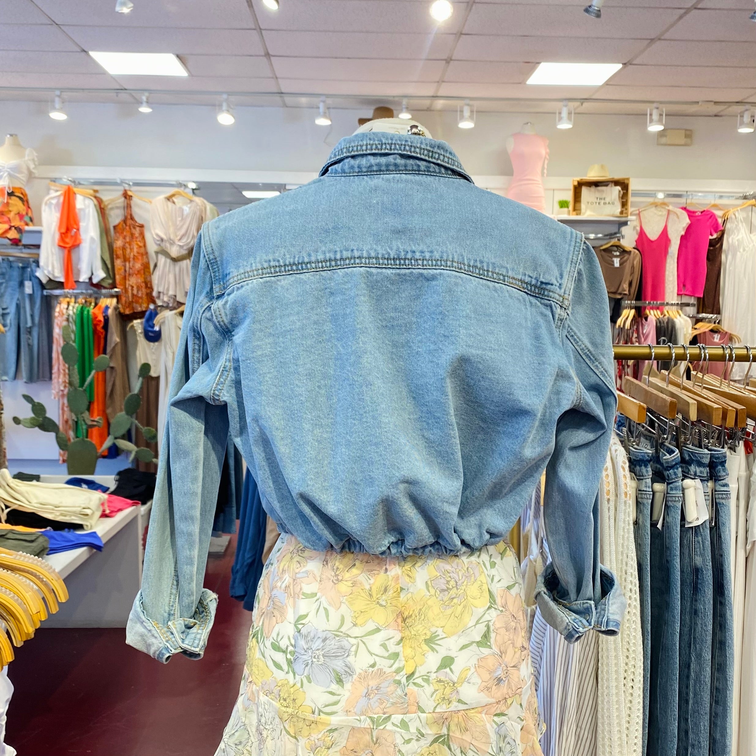 Angie Crop Denim Jacket (Med)