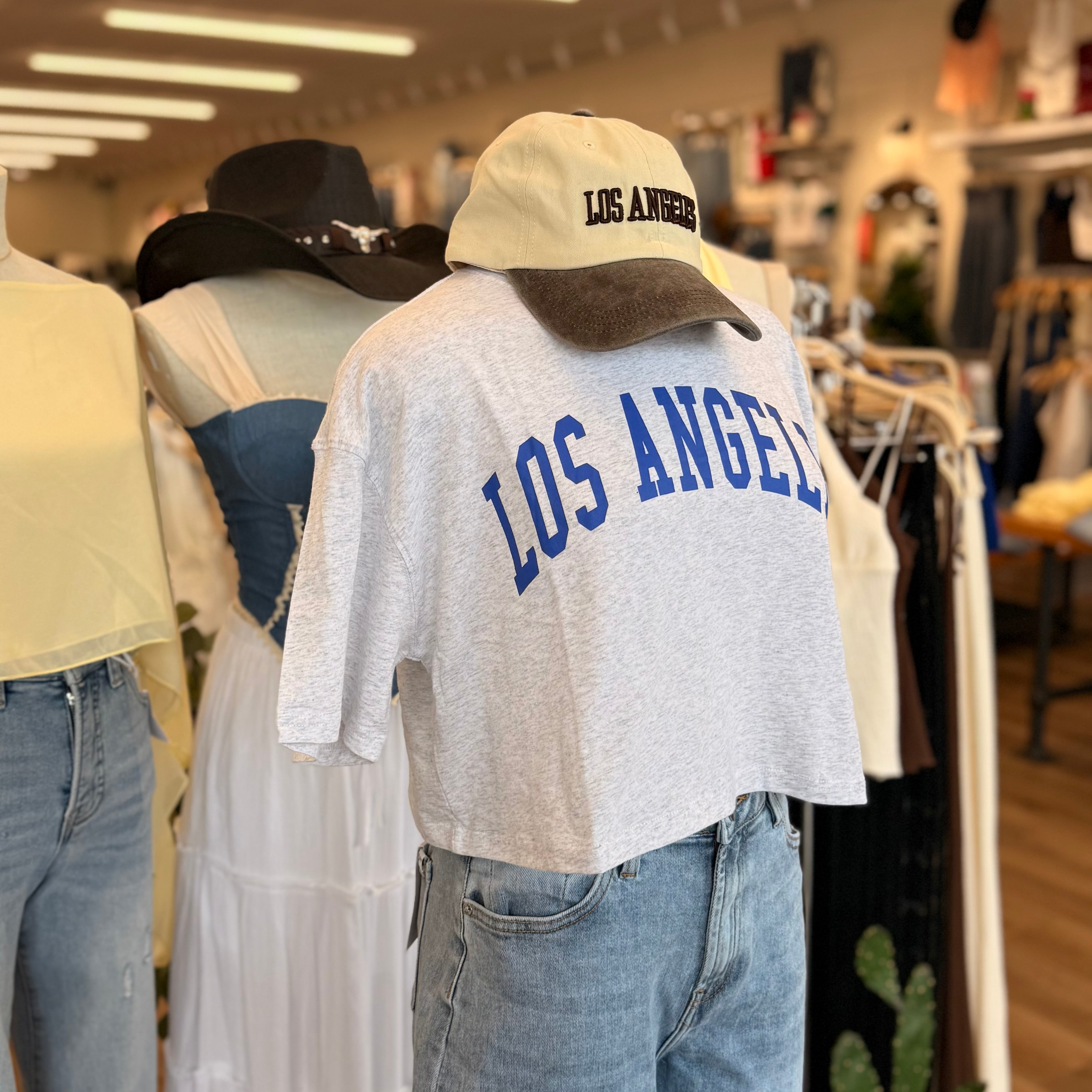LA Crop Top (I Grey)