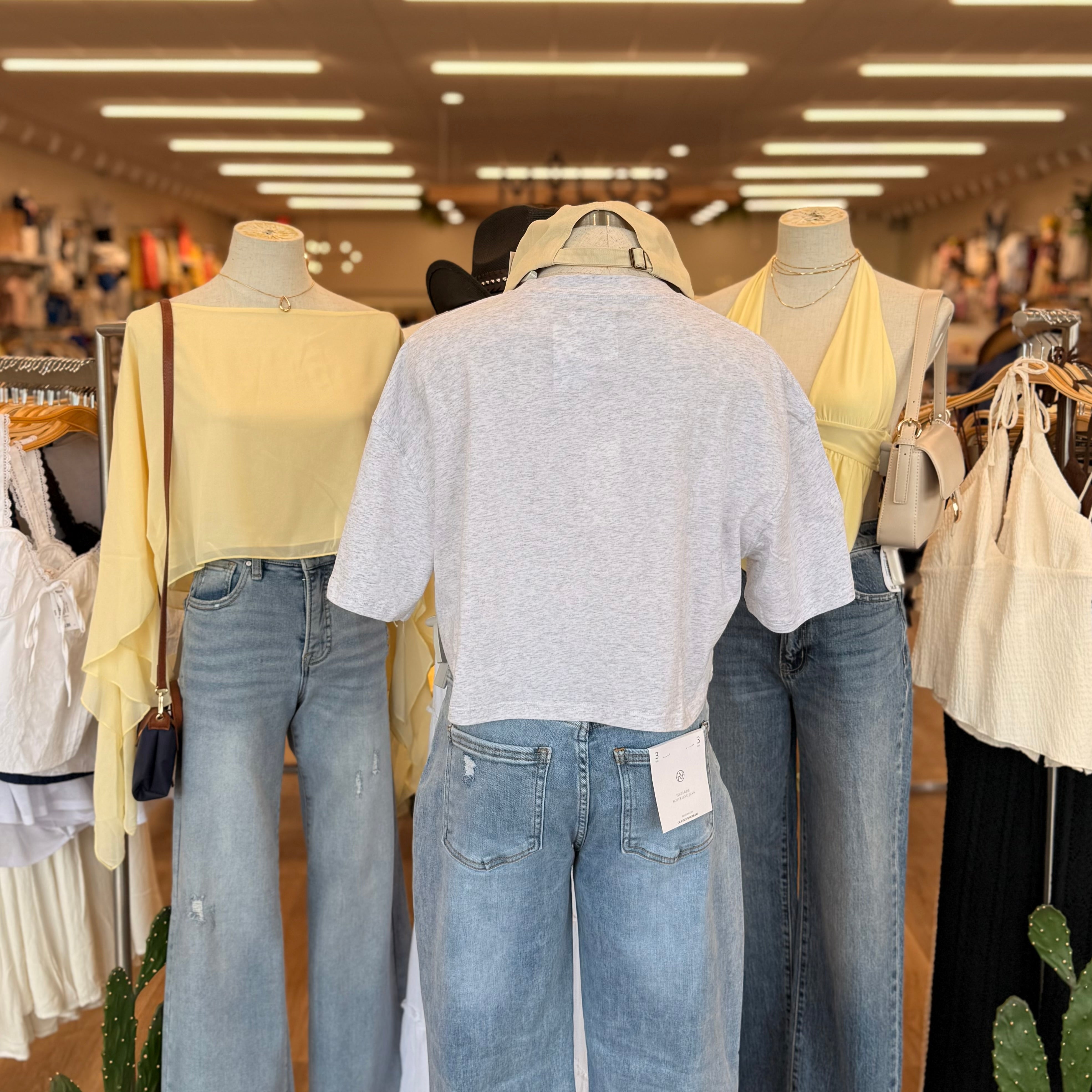 LA Crop Top (I Grey)