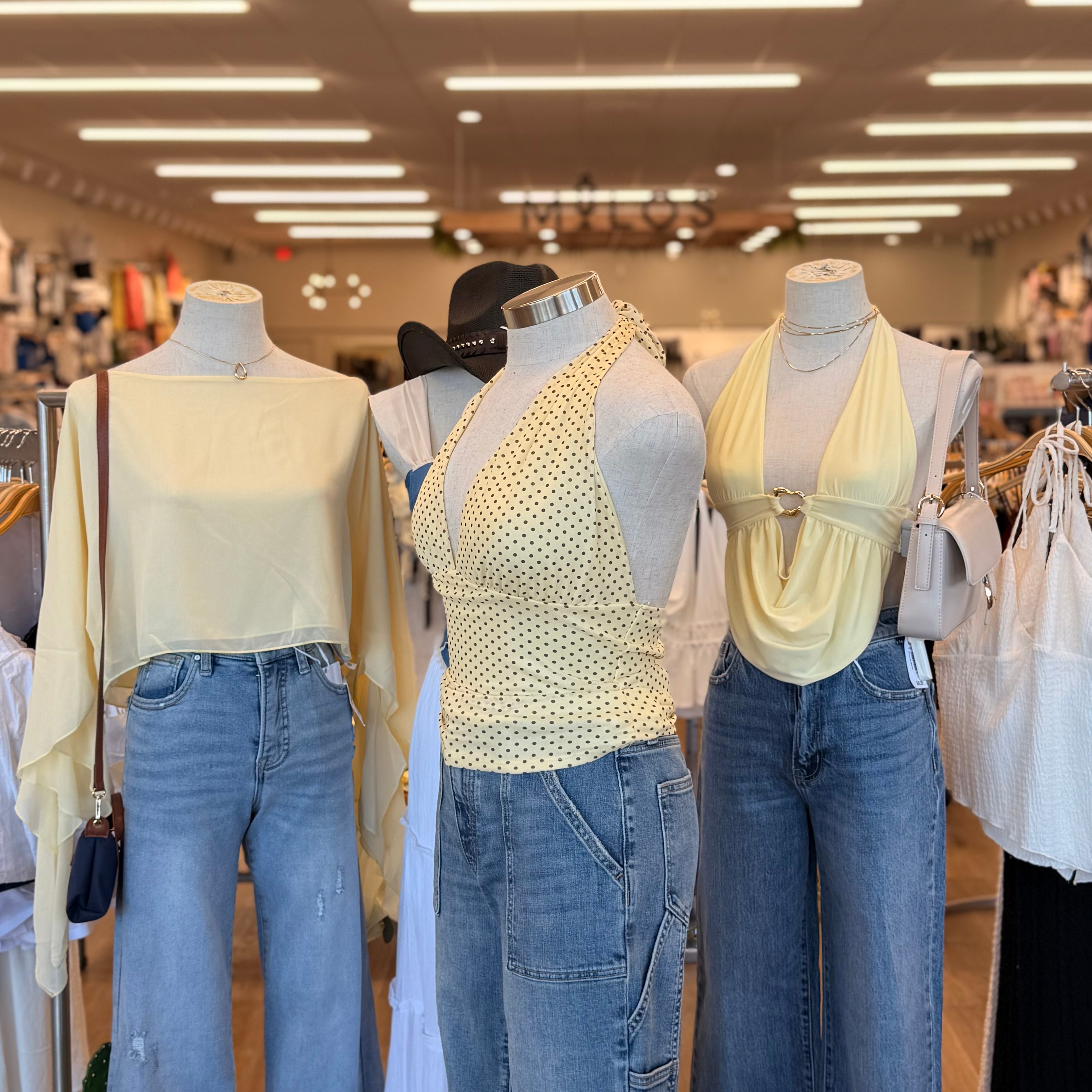 Taylor Polka Dot Top (Yellow)