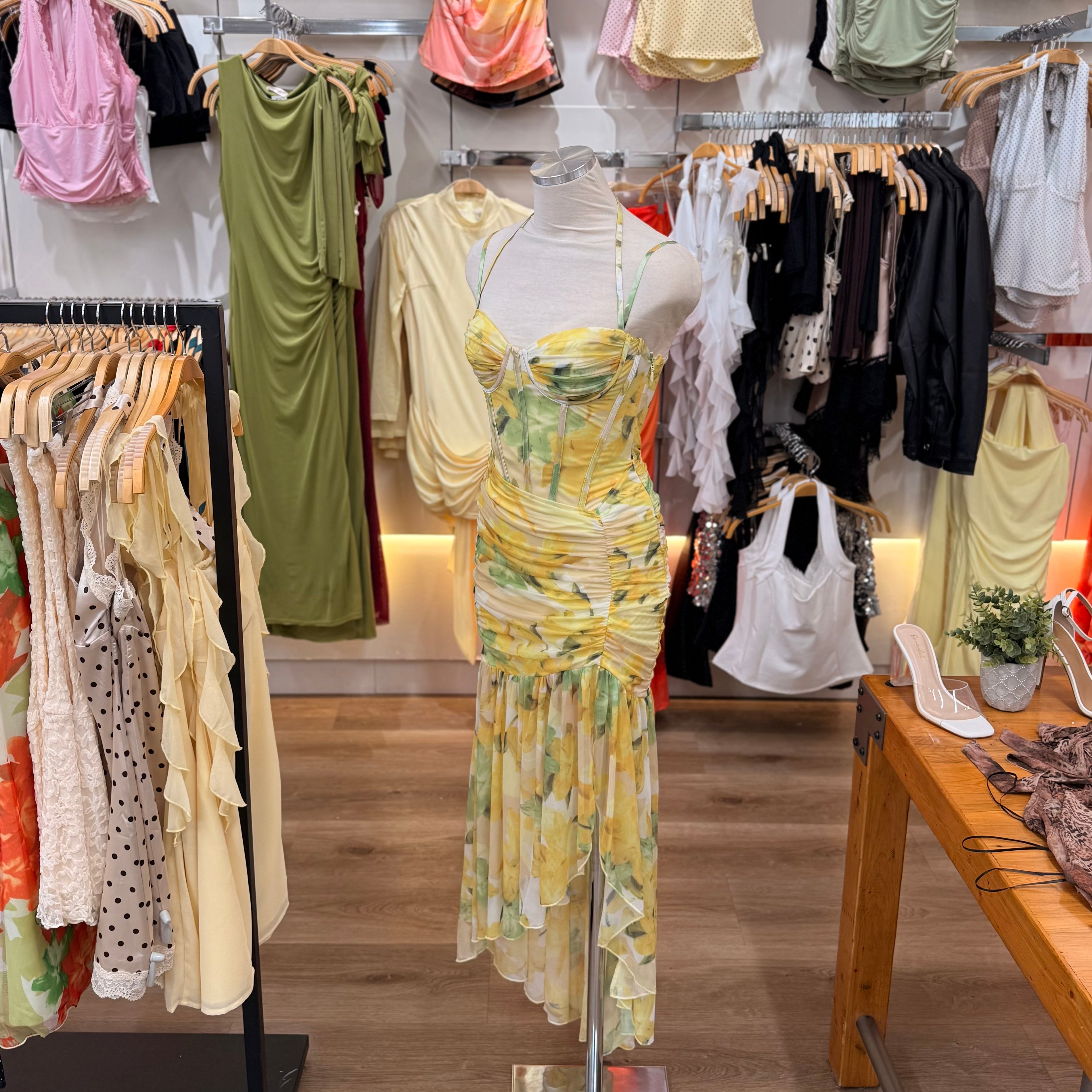 Lupe Corset Dress (Lemon)