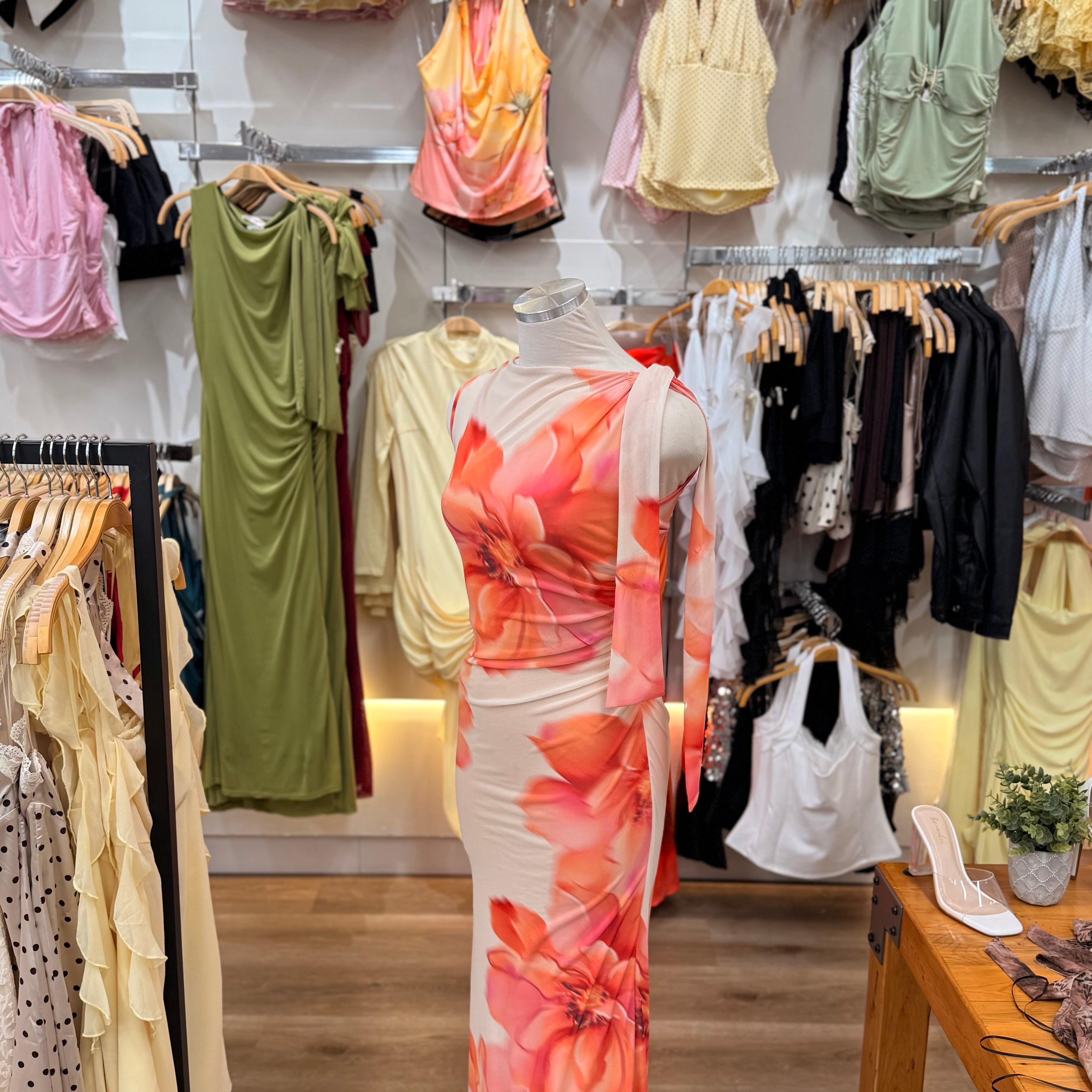 Daphne Dress (Coral)