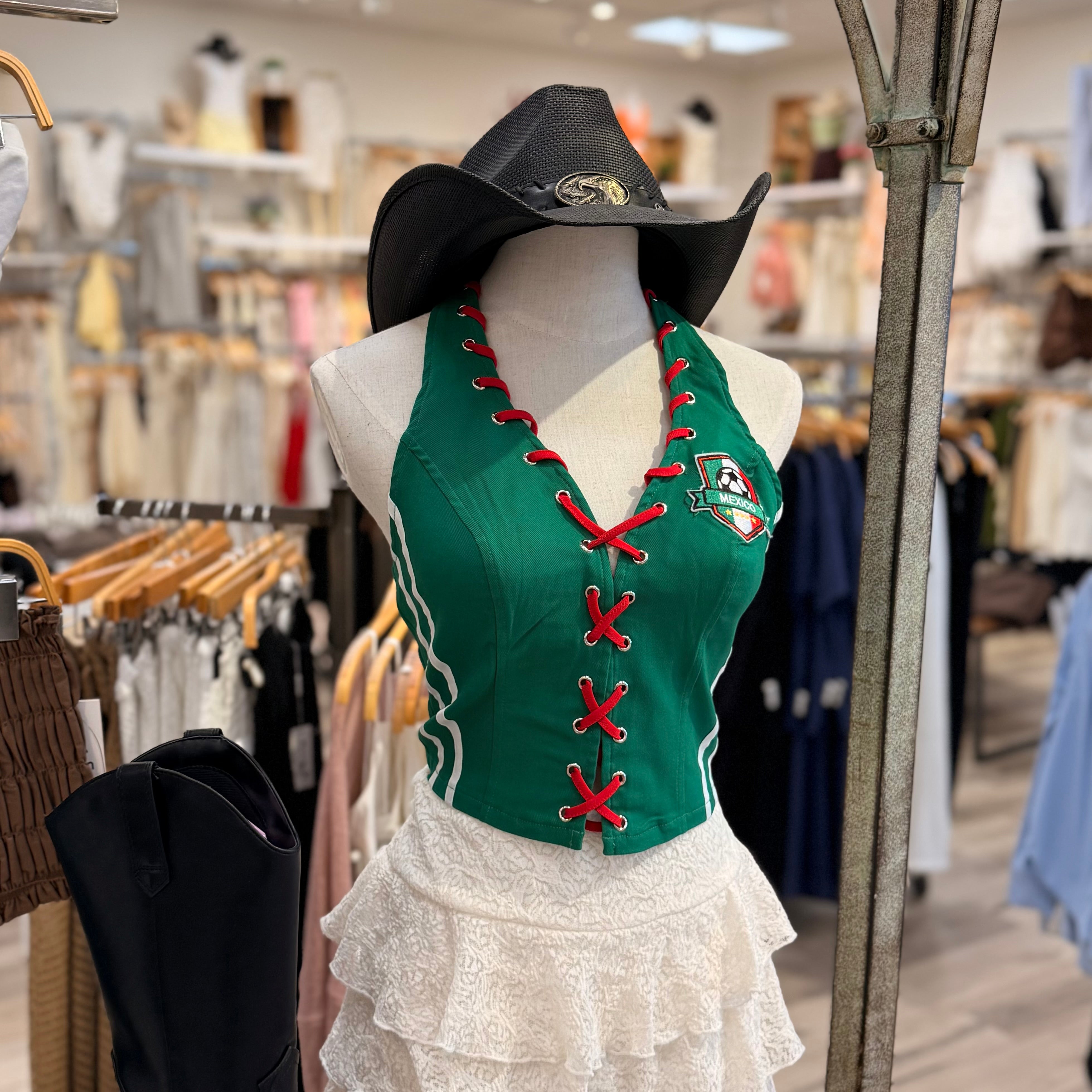 Mexico Halter Top (Green)