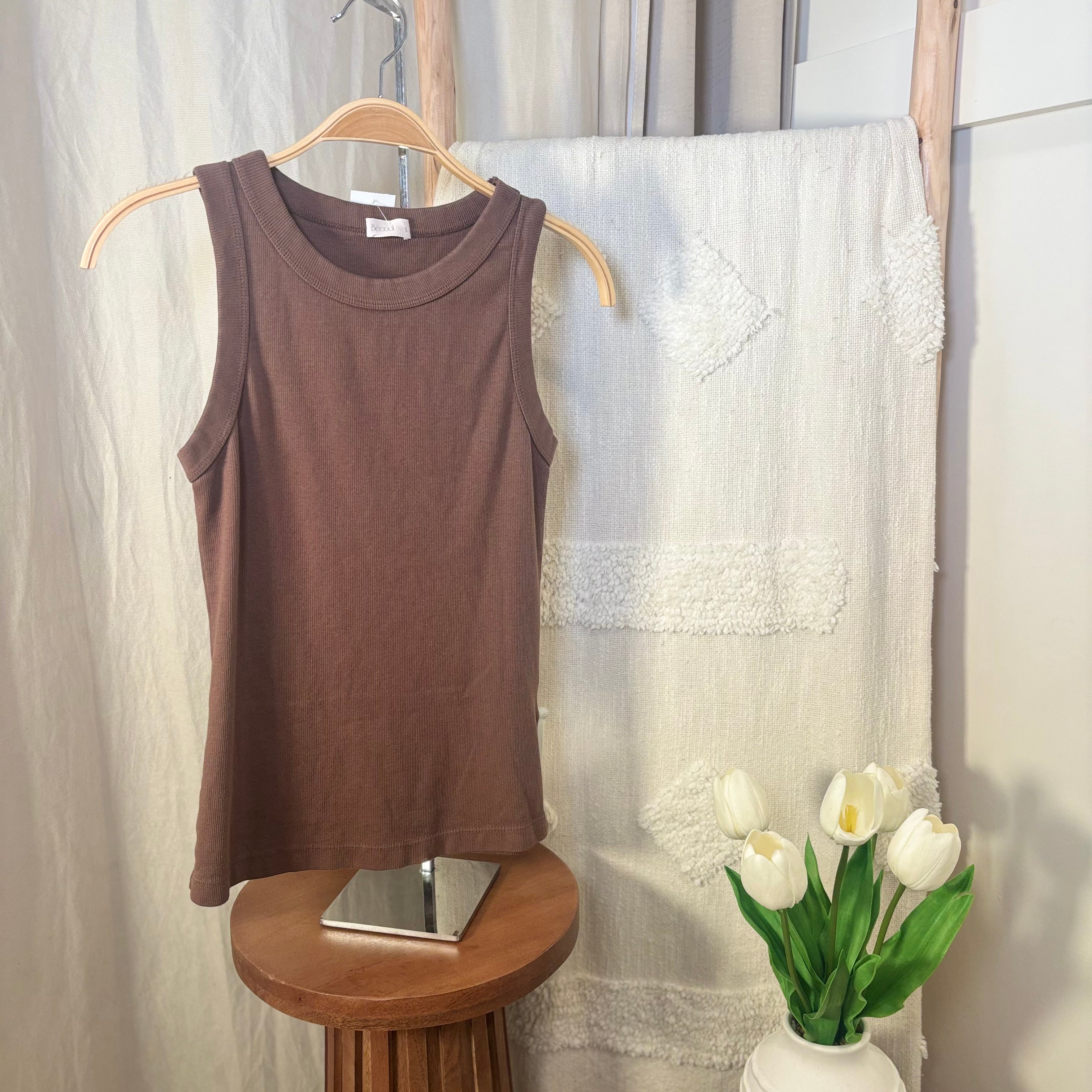 Camilla Tank top (Brown)