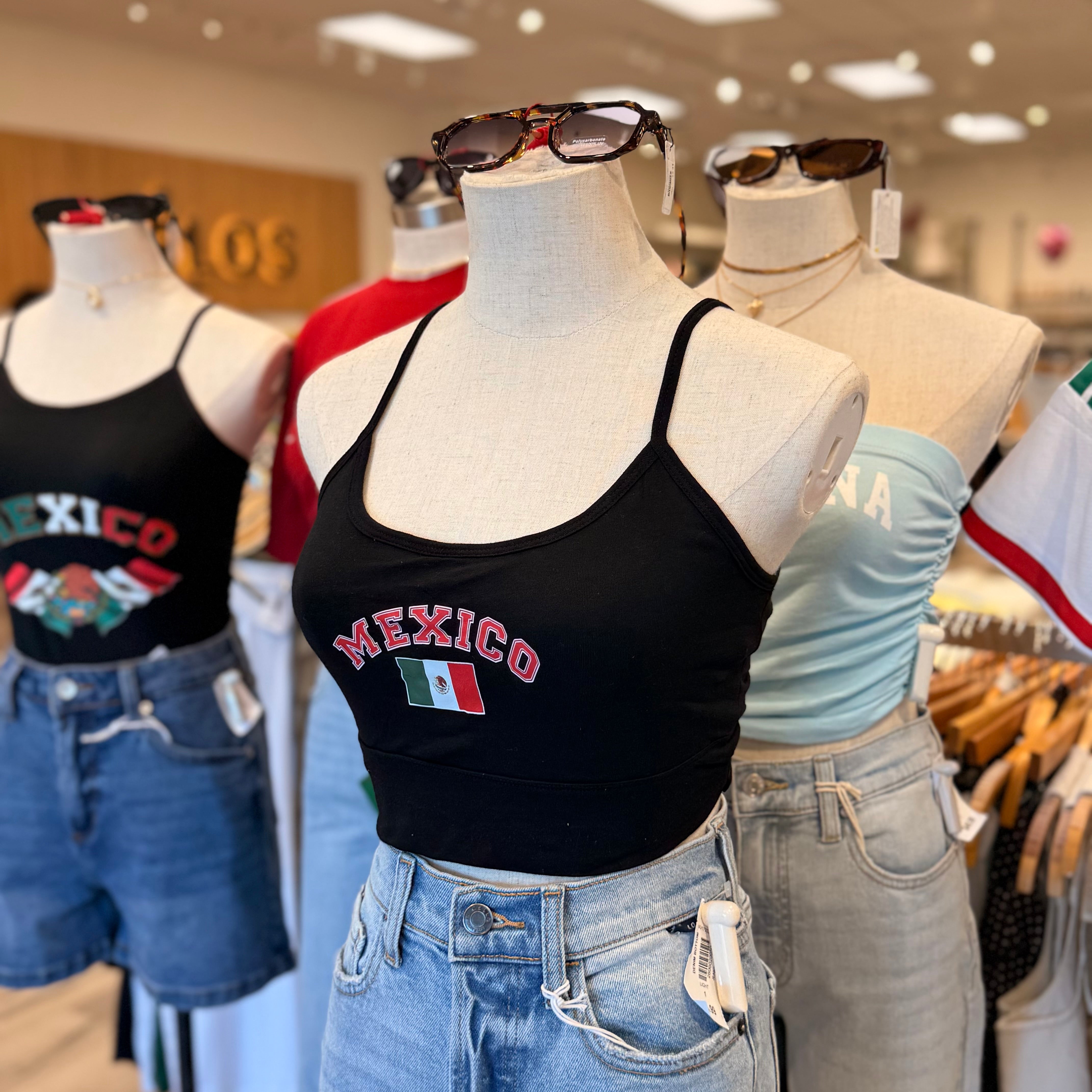 Mexico Crop Top (Black)