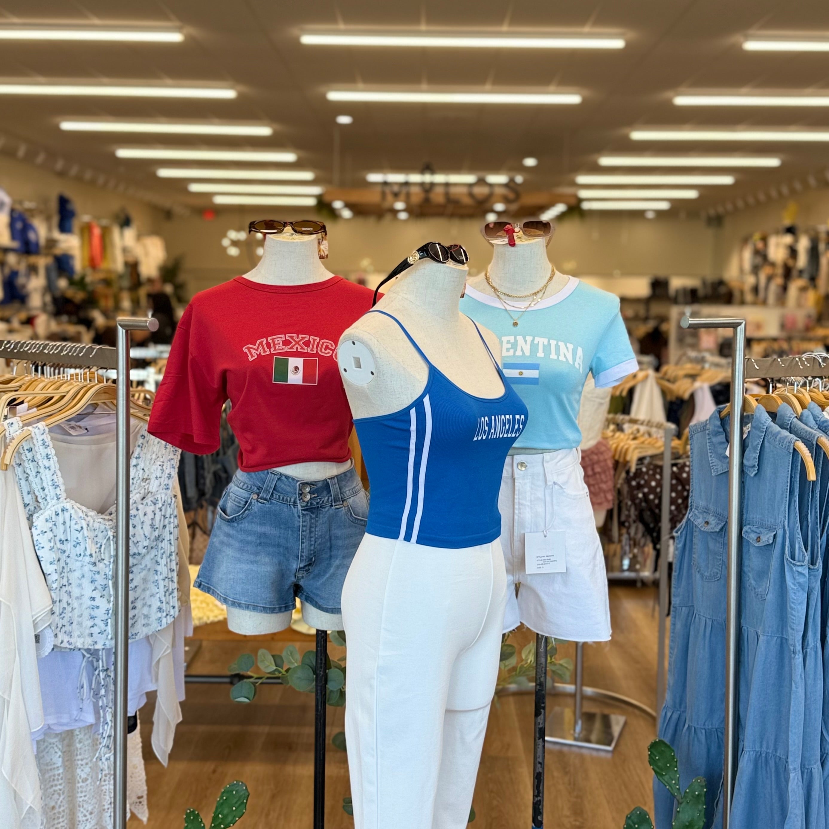 LA Crop Tank Top (Royal)
