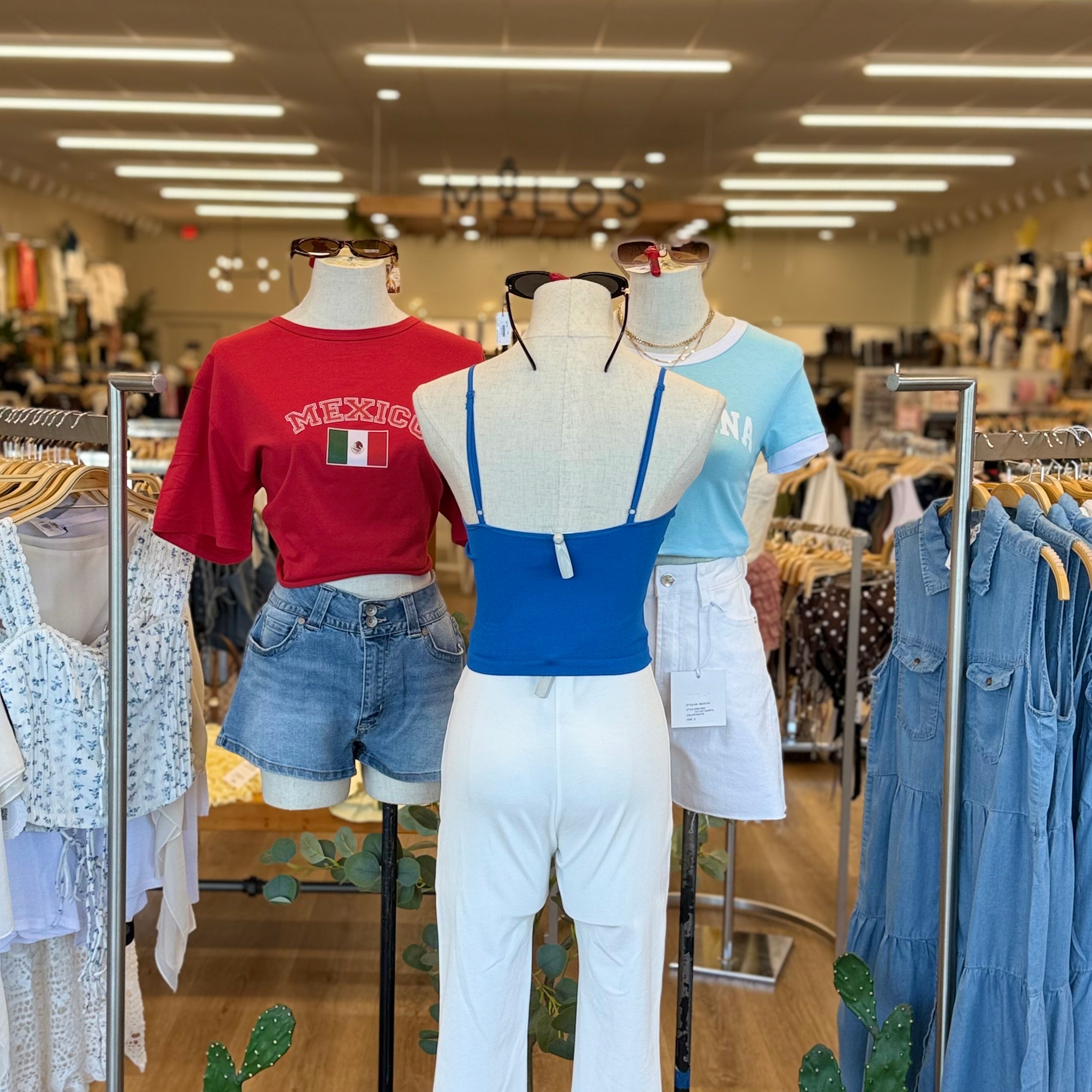 LA Crop Tank Top (Royal)