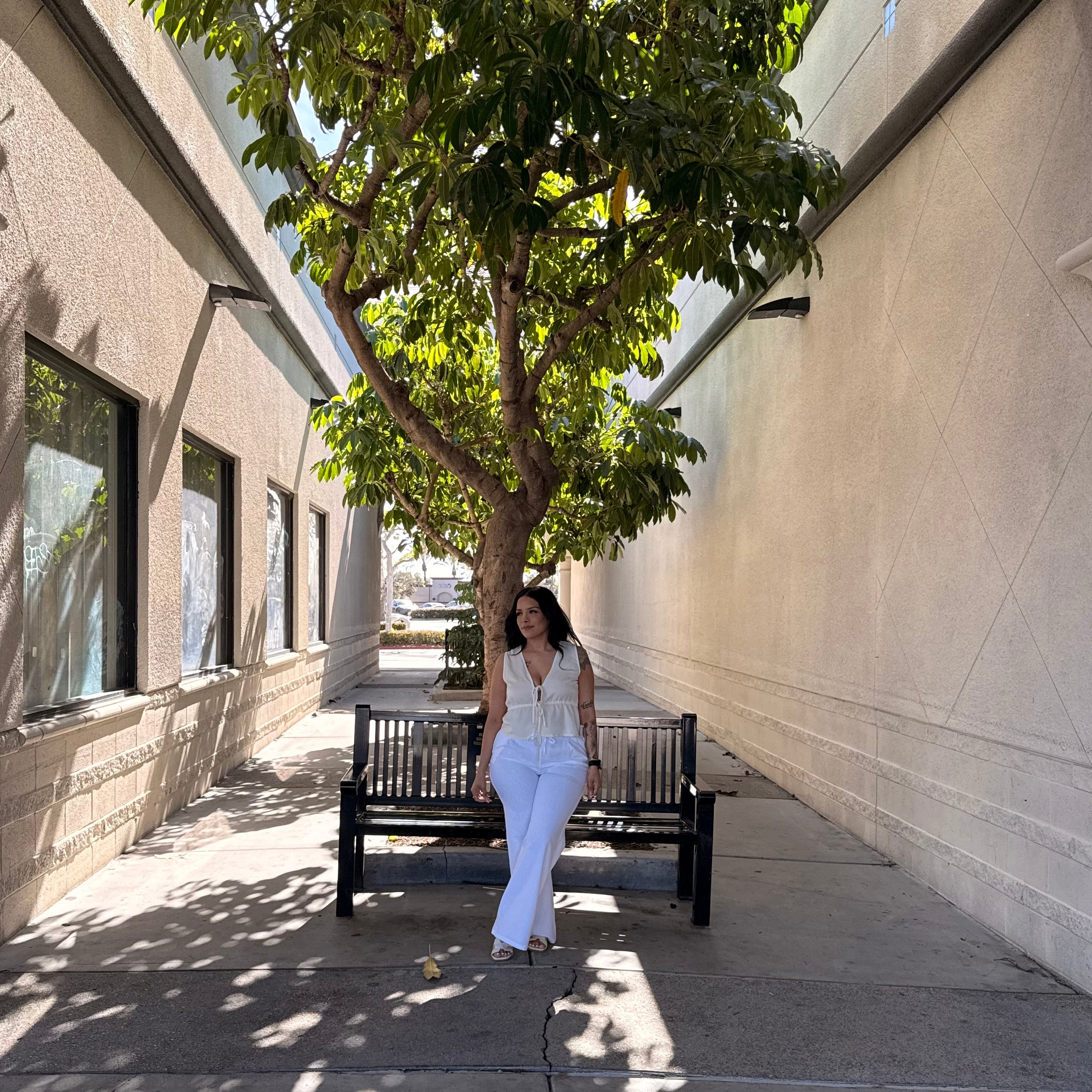 Brooke Linen Pants (White)