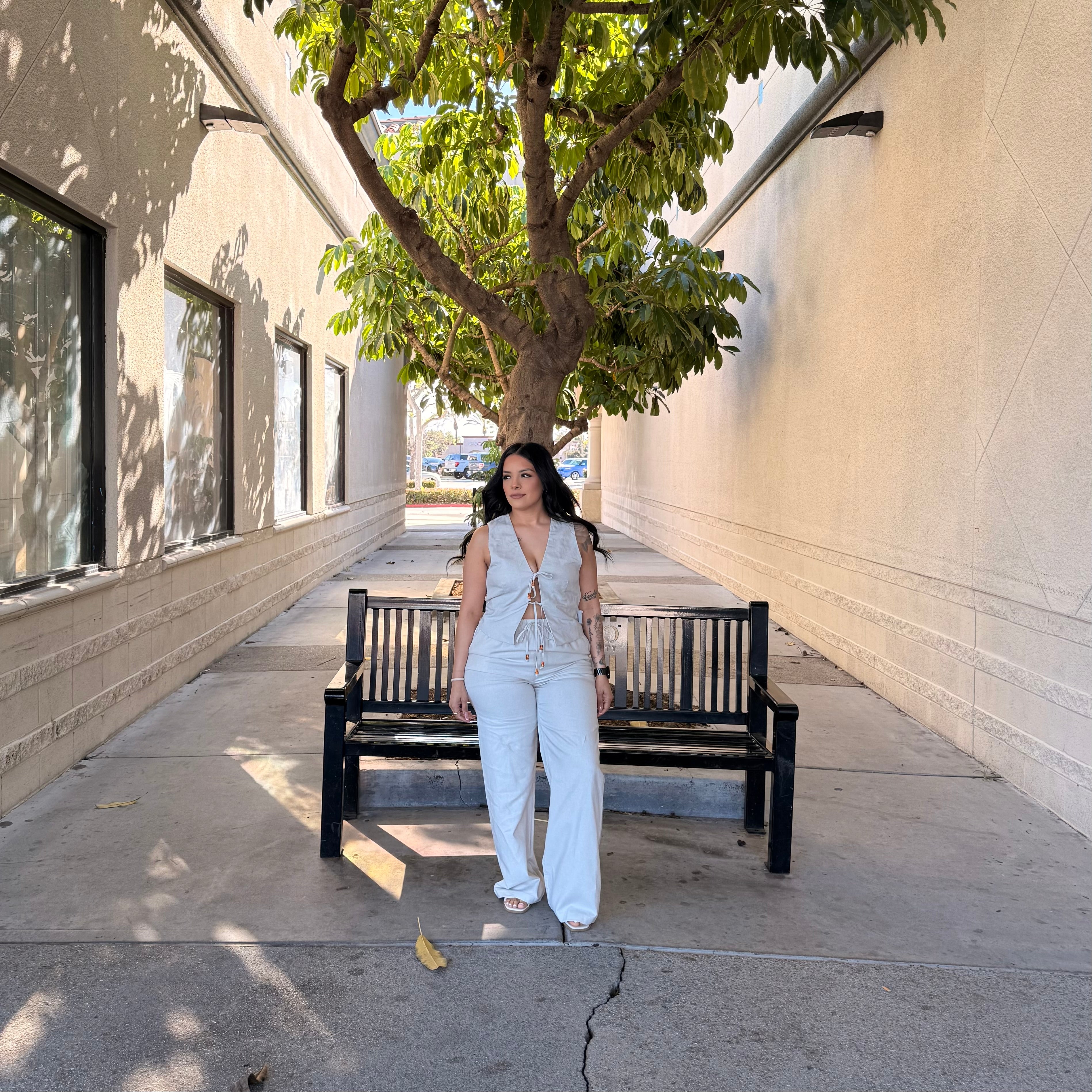 Tracey Linen Top (Natural)