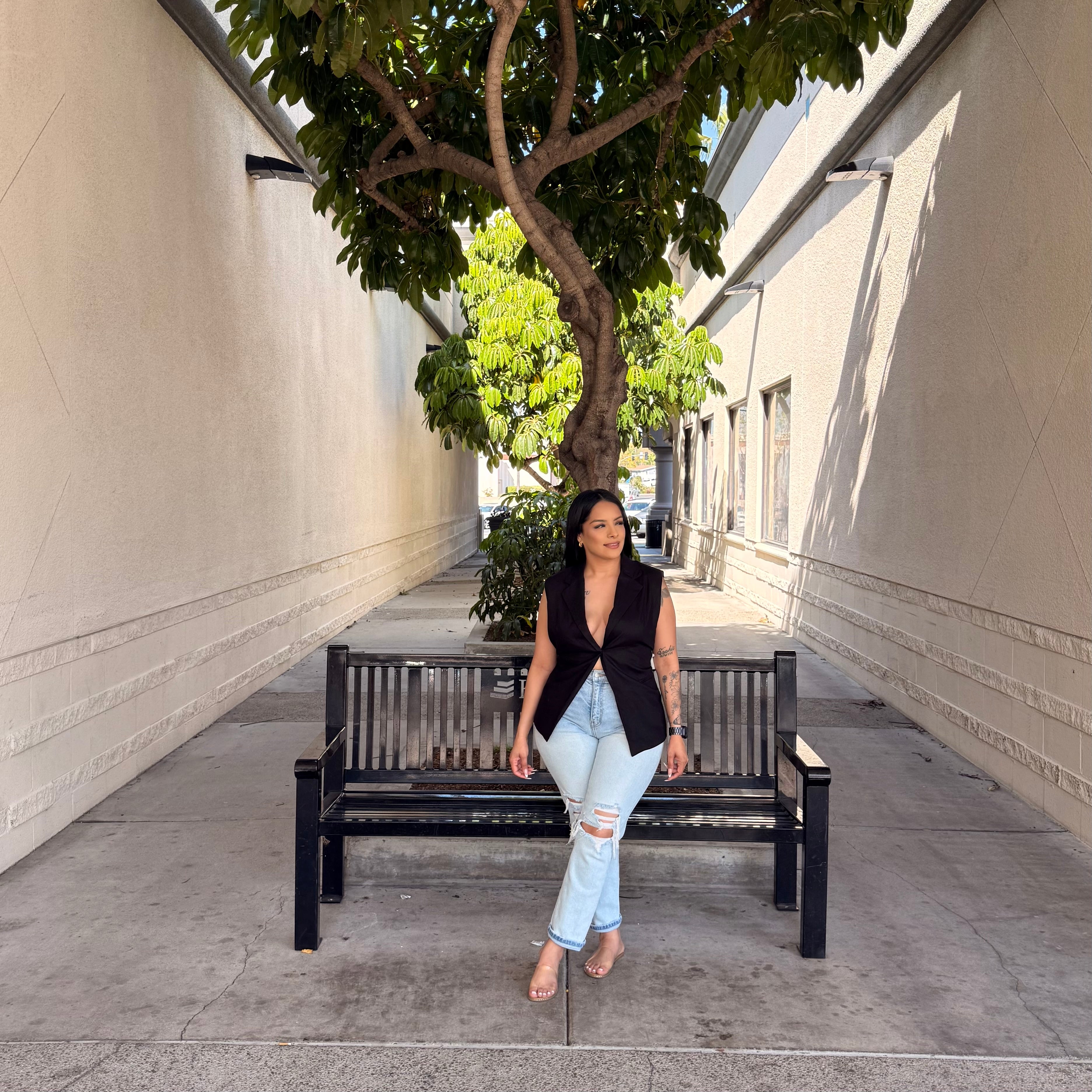 Lettie Vest Top (Black)