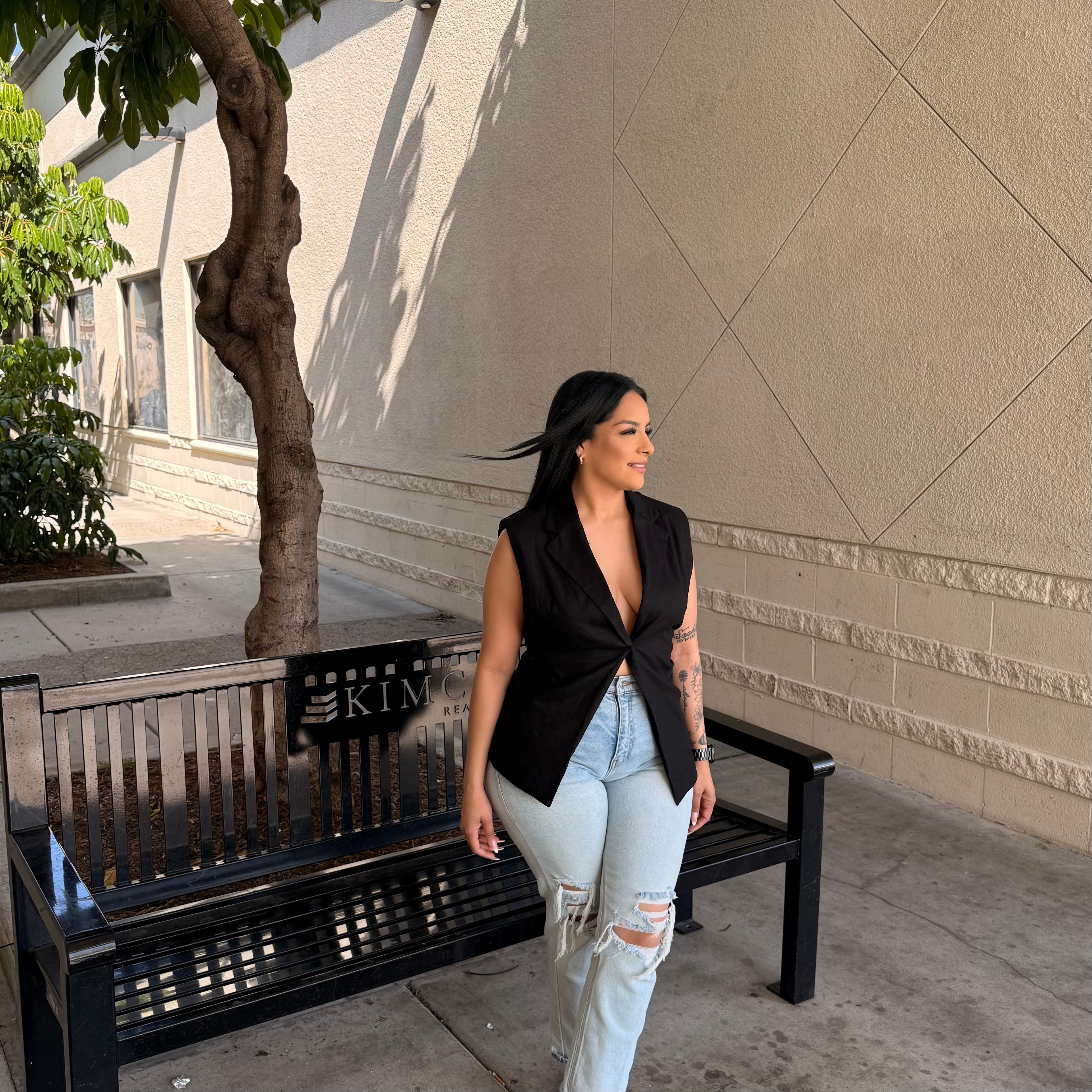 Lettie Vest Top (Black)