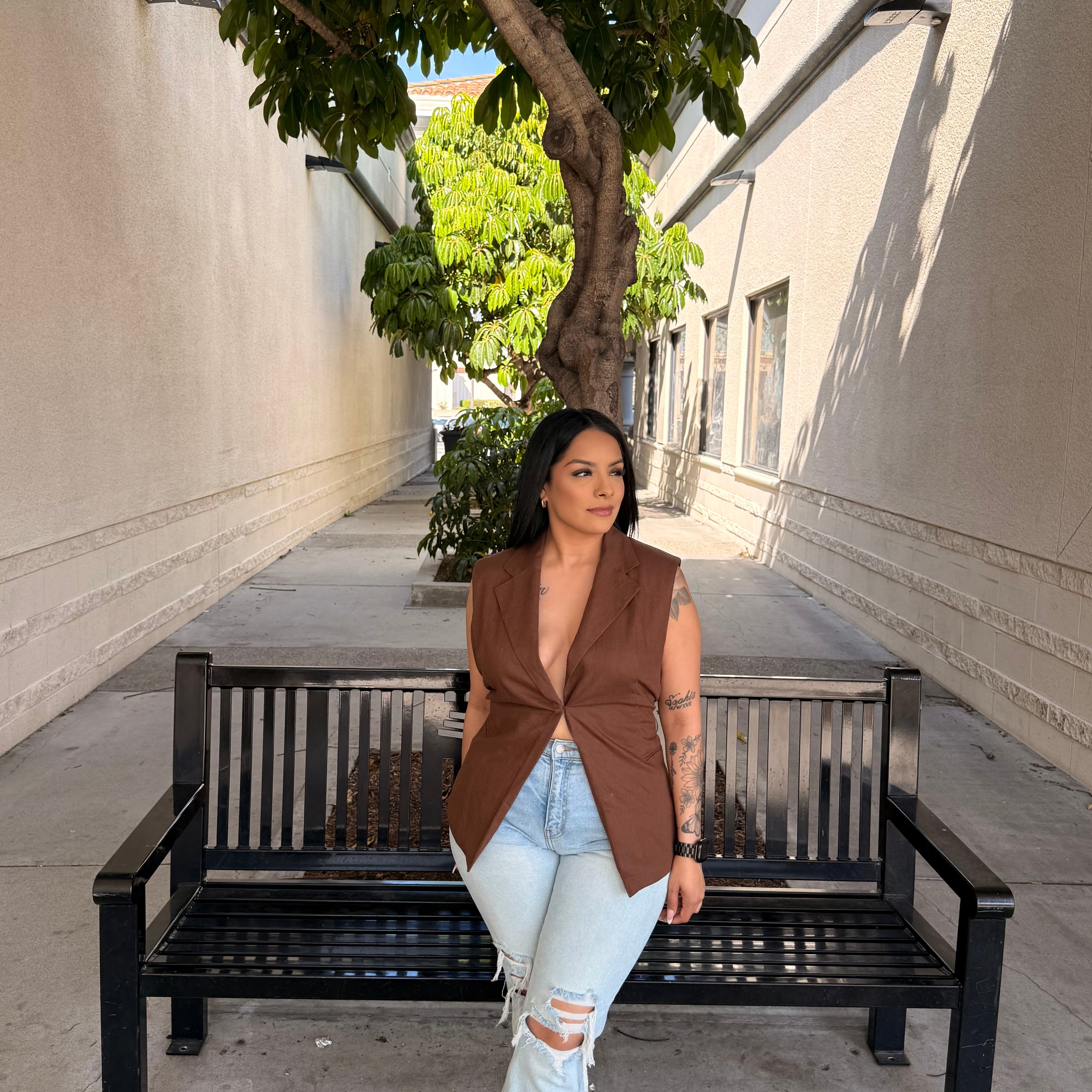 Lettie Vest Top (Choco)