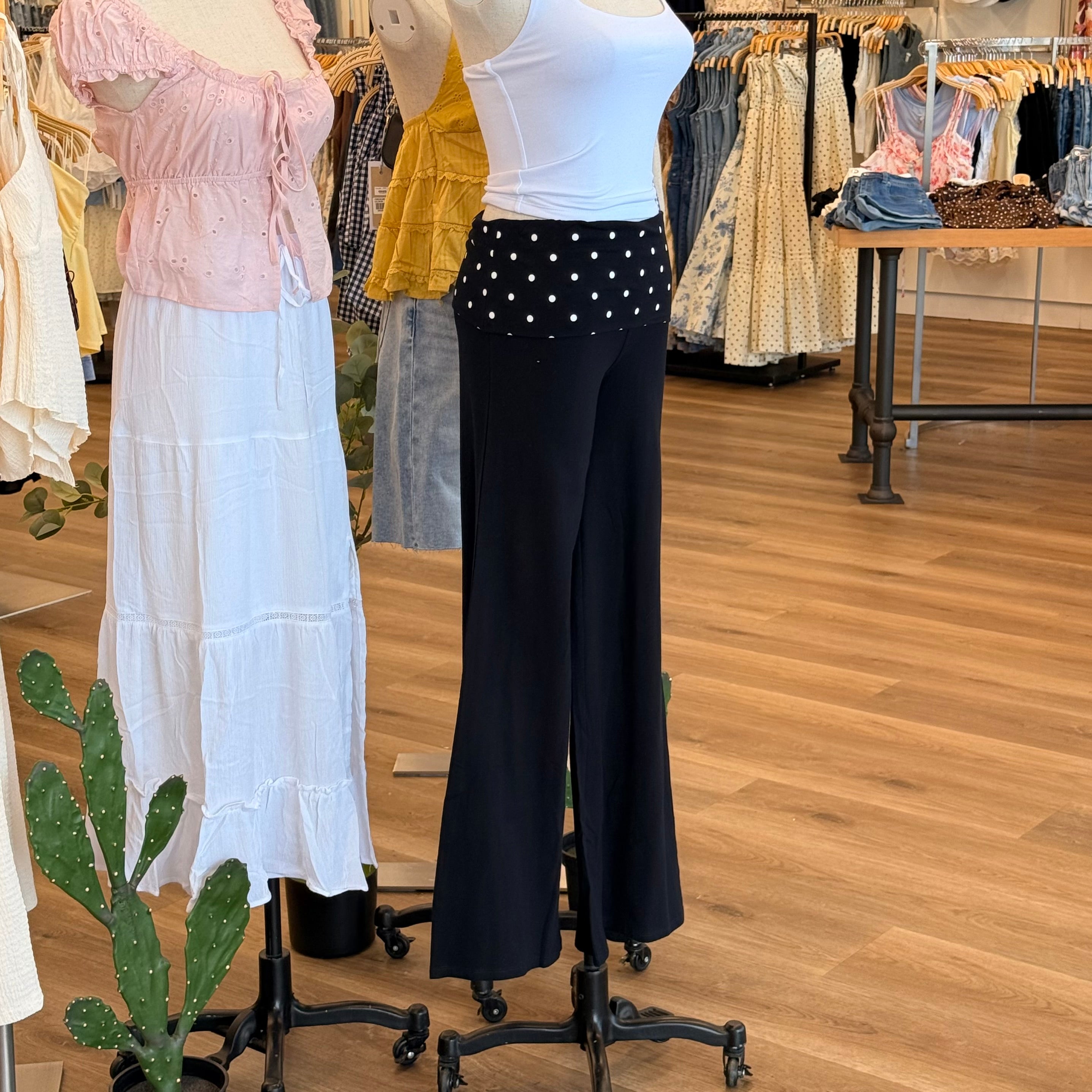 Nancy Polka Dot Leggings (Black)