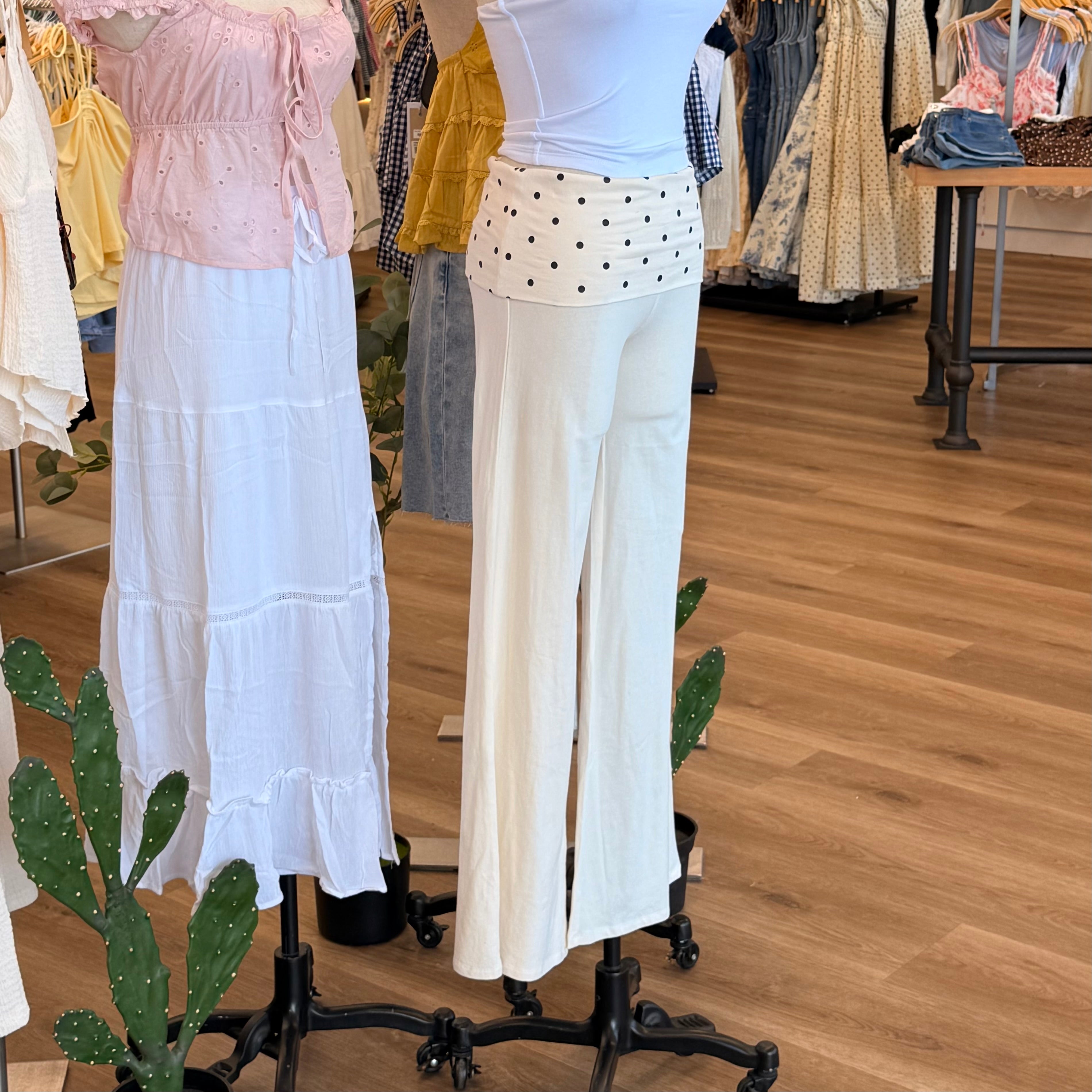 Nancy Polka Dot Leggings (Ivory)