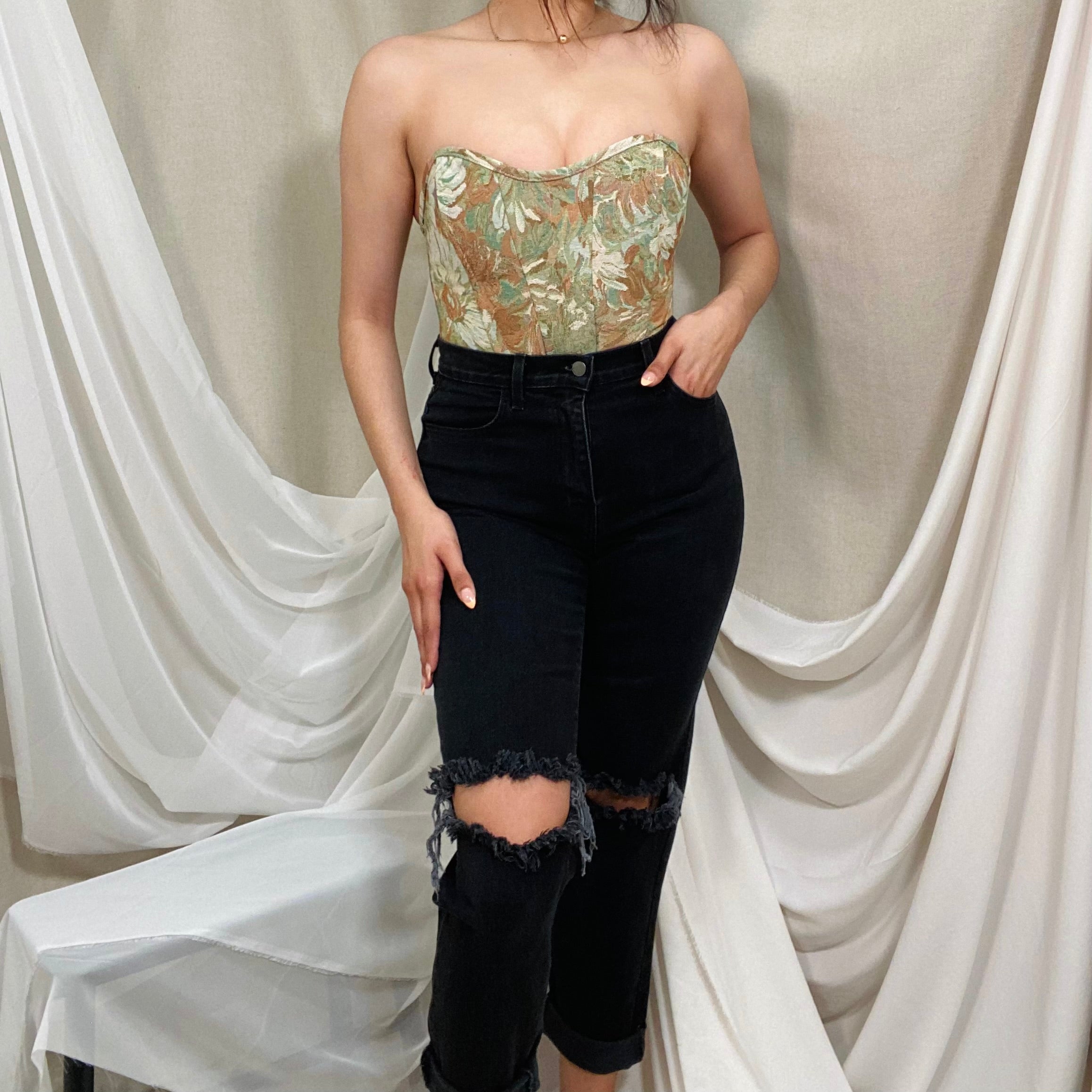 Milo High Rise Mom Jeans (Black)