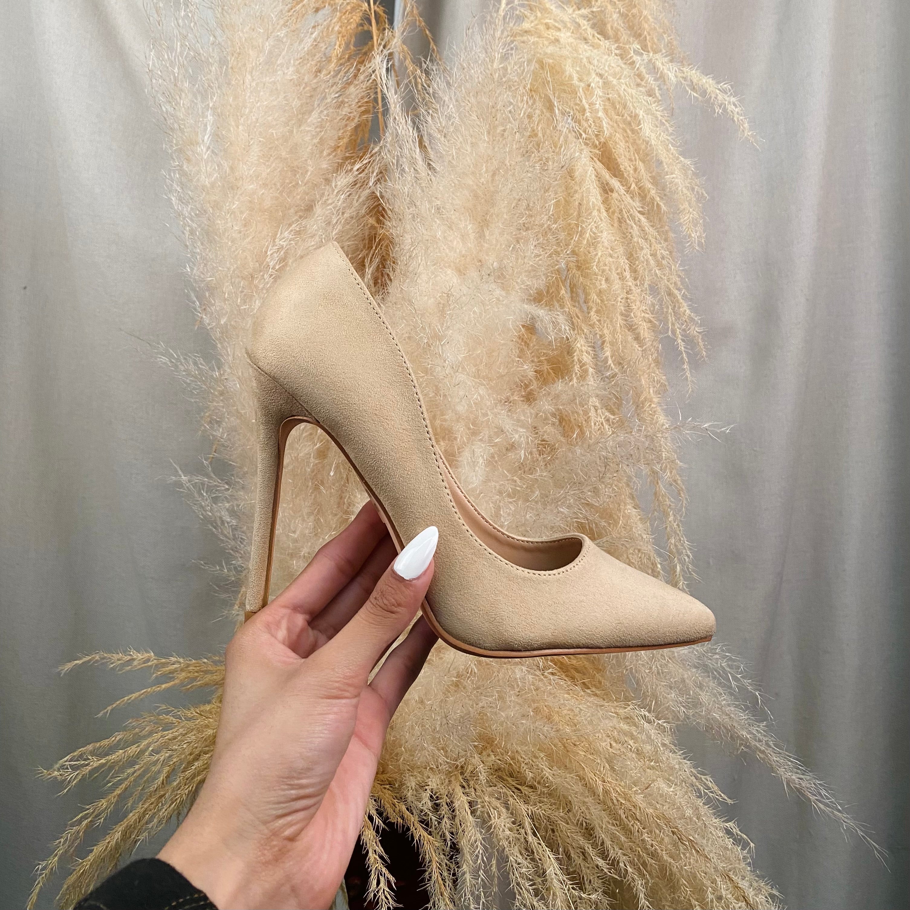 Drea Suede Heels (Nude)
