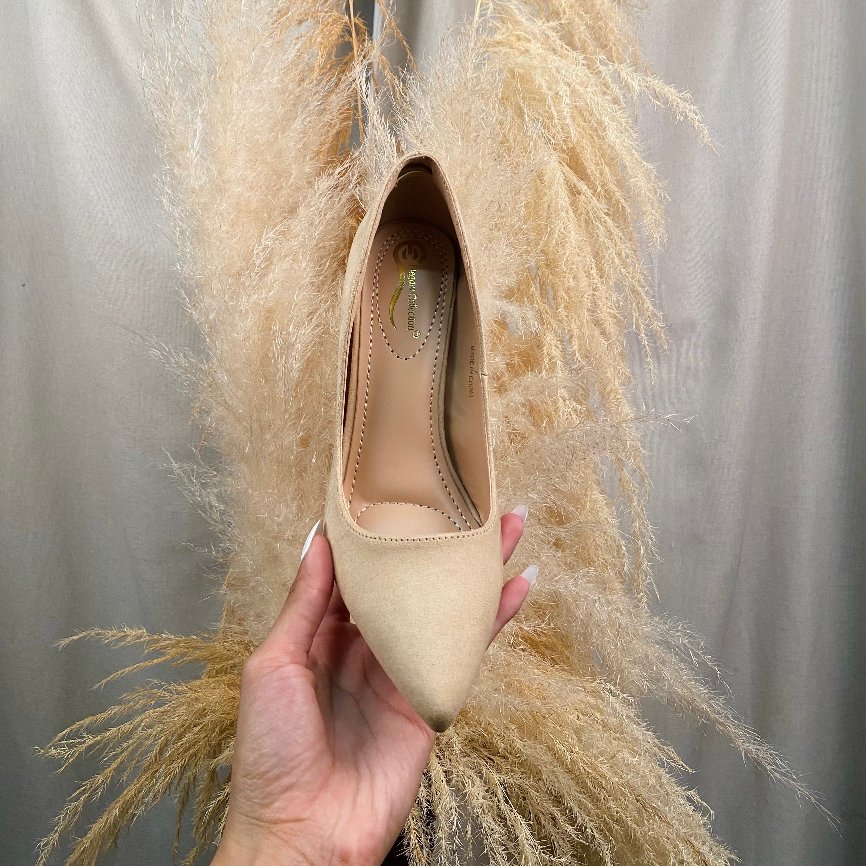 Drea Suede Heels (Nude)